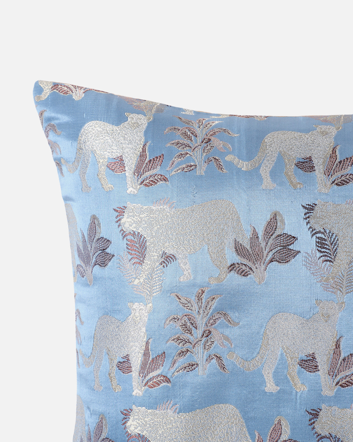 Kaanan Banarasi Satin Brocade Silk Viscose Cushion Cover