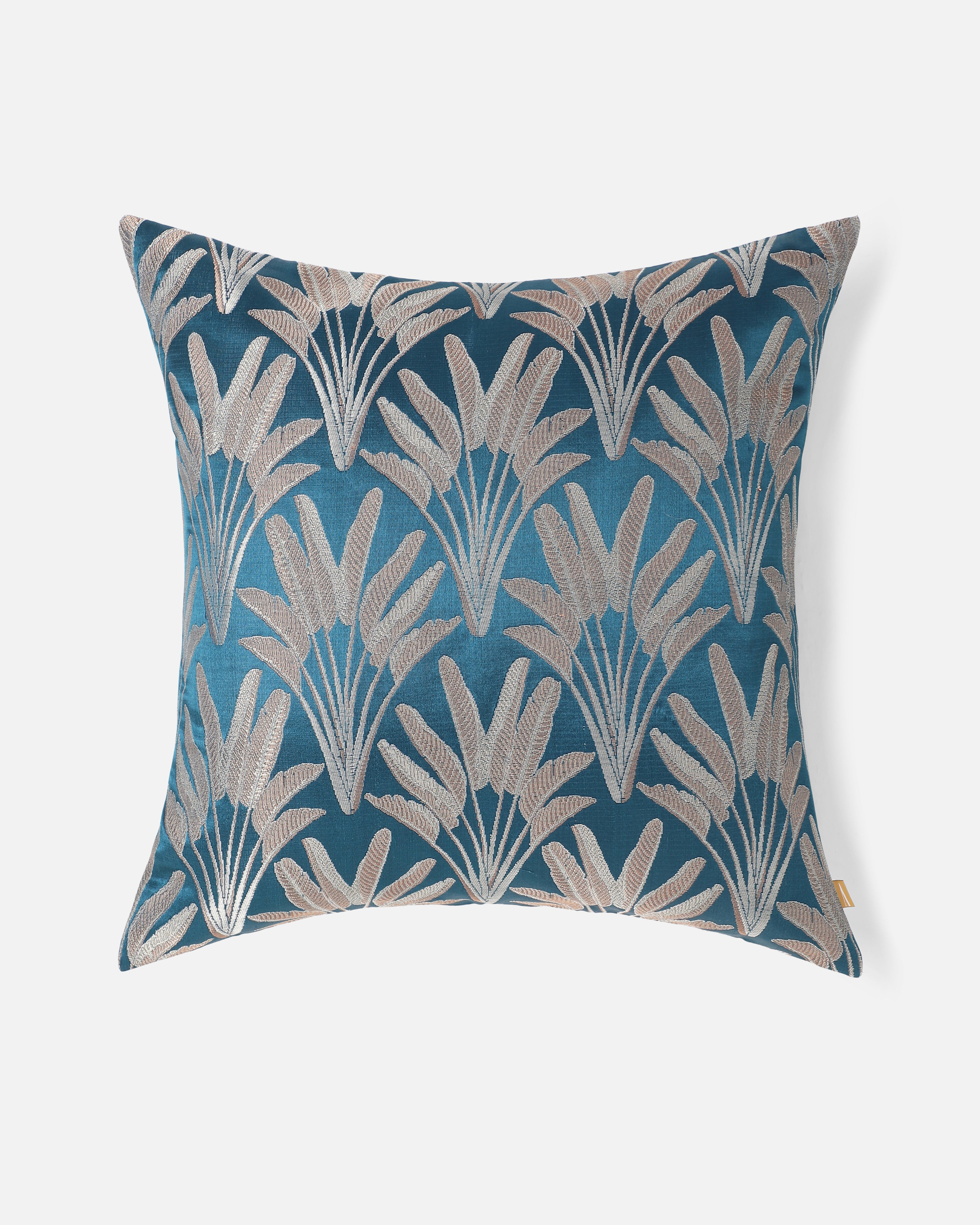 Asoka Banarasi Satin Brocade Silk Viscose Cushion Cover
