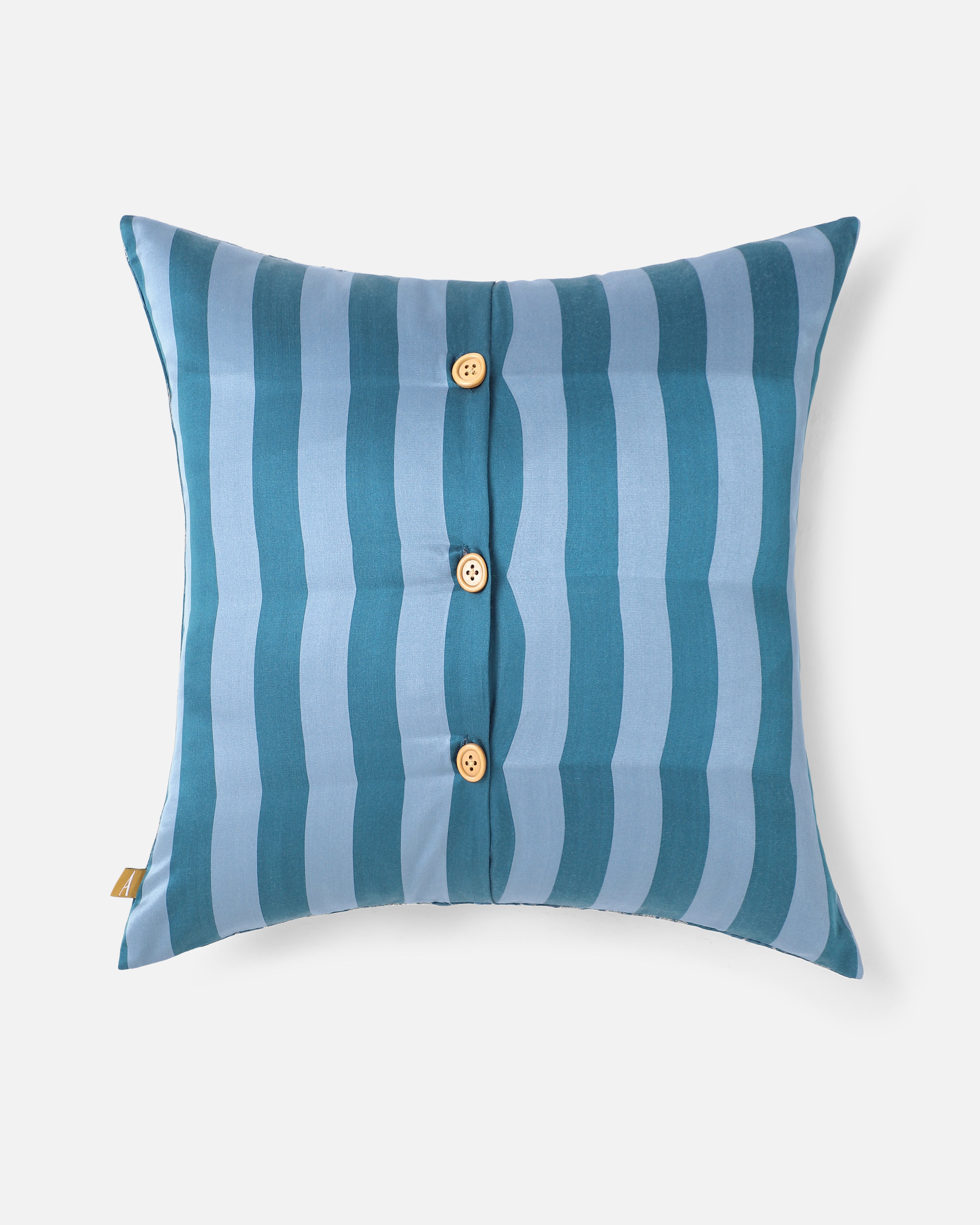 Asoka Banarasi Satin Brocade Silk Viscose Cushion Cover