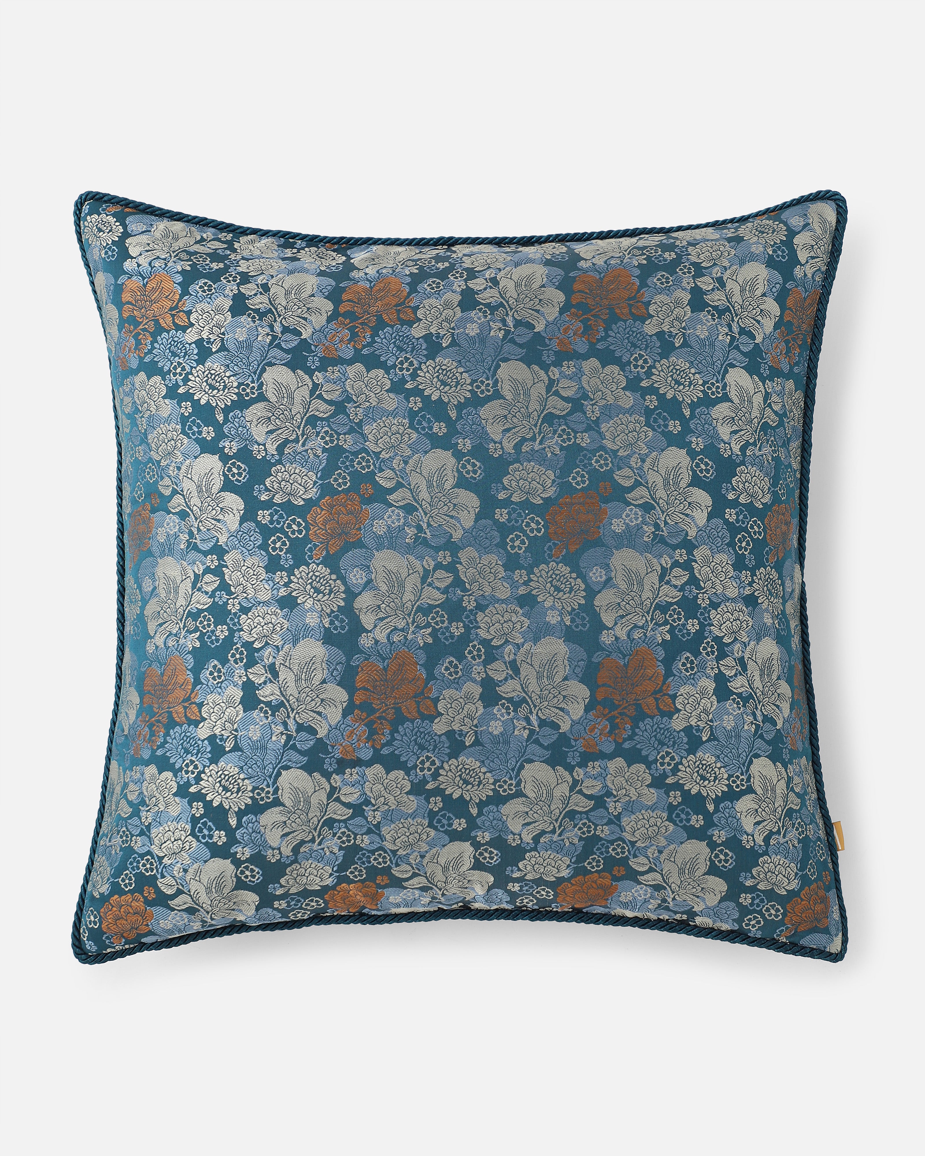 Guenon Banarasi Tanchoi Silk Cushion Cover