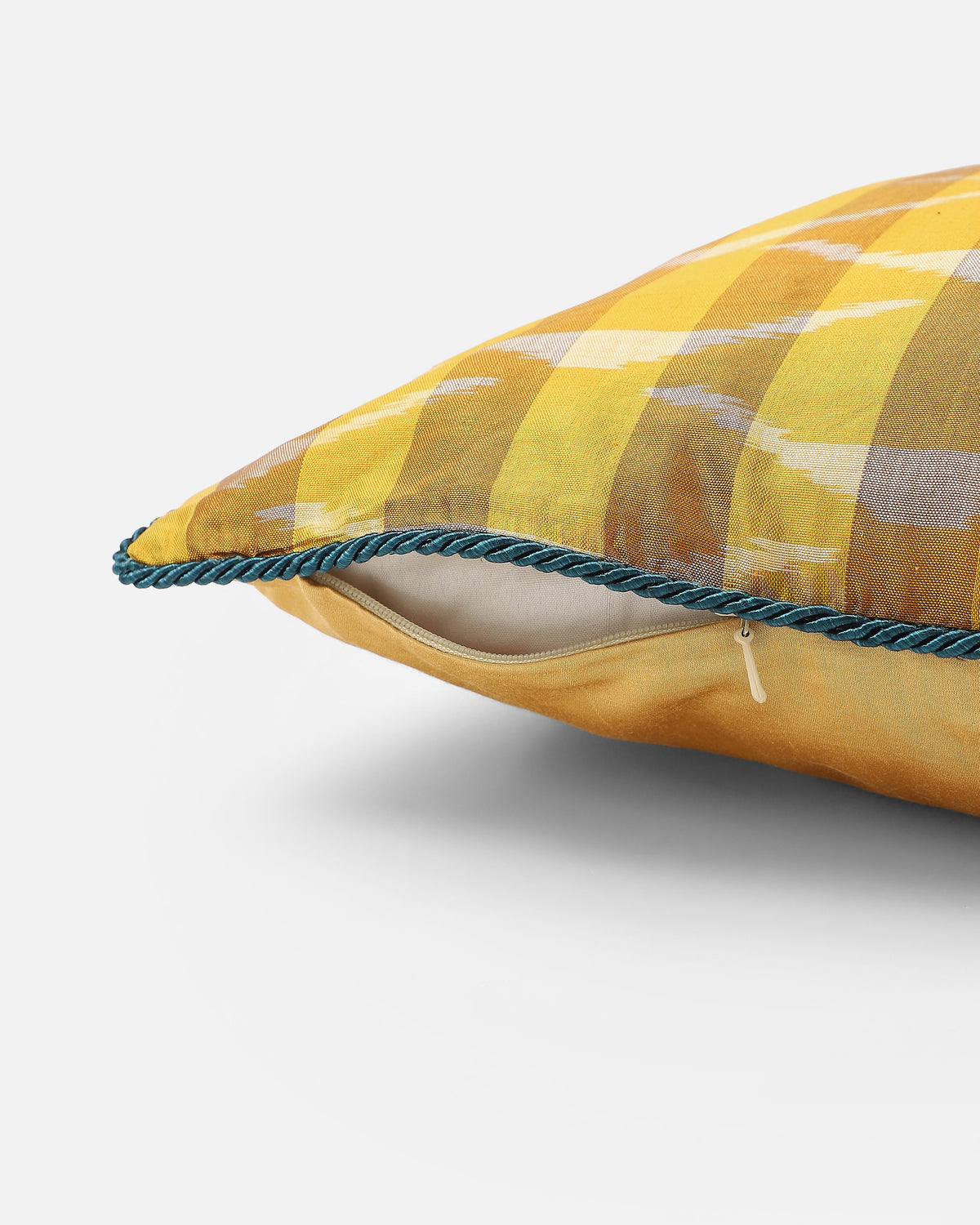 Escala Pochampally Weft Ikat Cotton Silk Cushion Cover