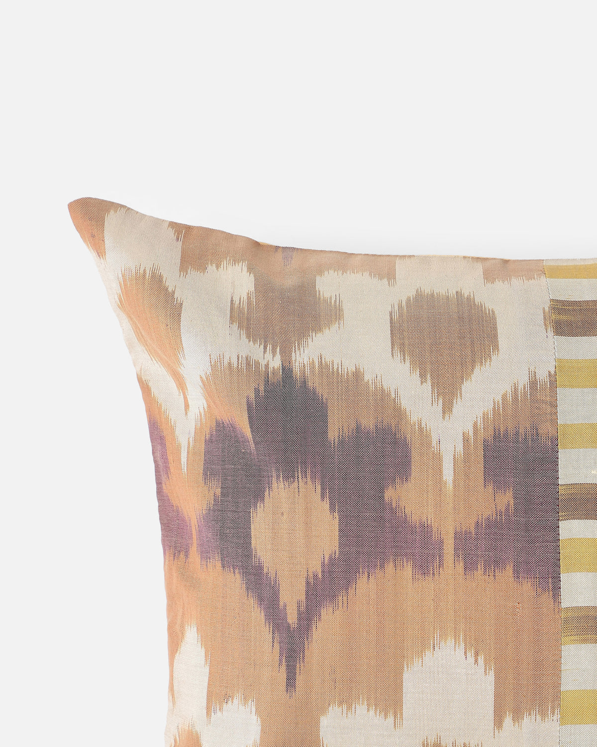 Floraison Pochampally Weft Ikat Cotton Silk Cushion Cover