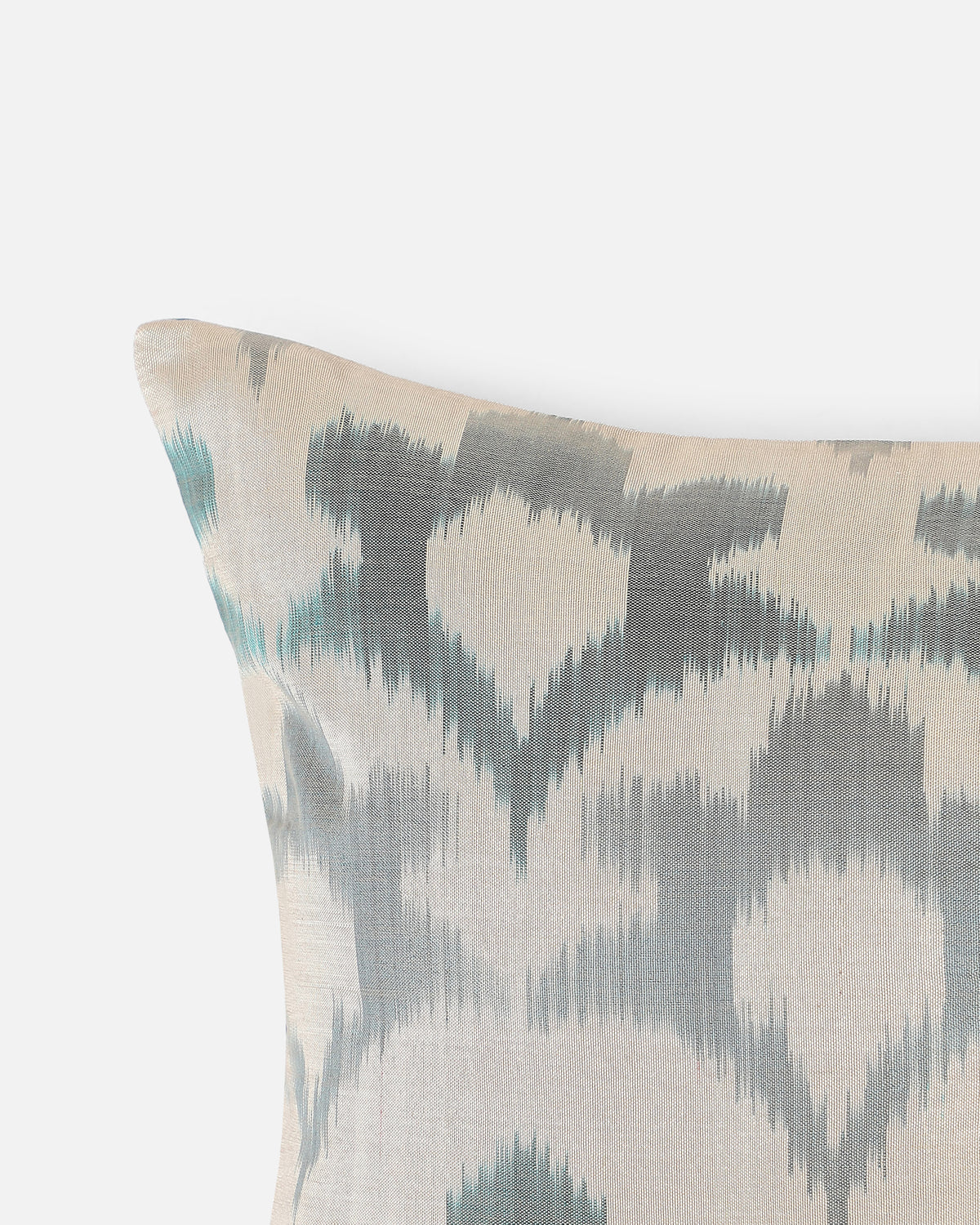 Floraison Pochampally Weft Ikat Cotton Silk Cushion Cover
