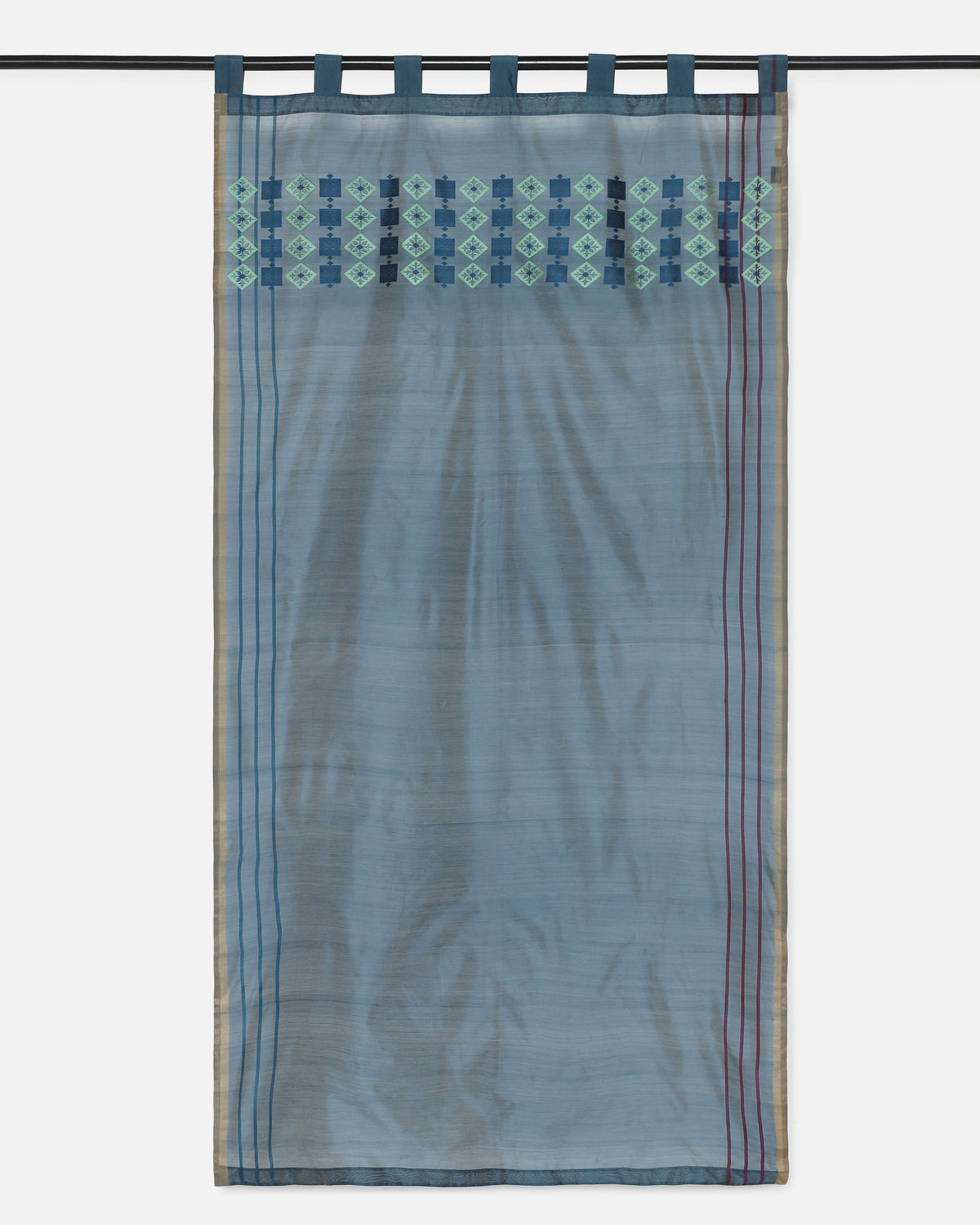 Ines Banarasi Cutwork Silk Cotton Curtain