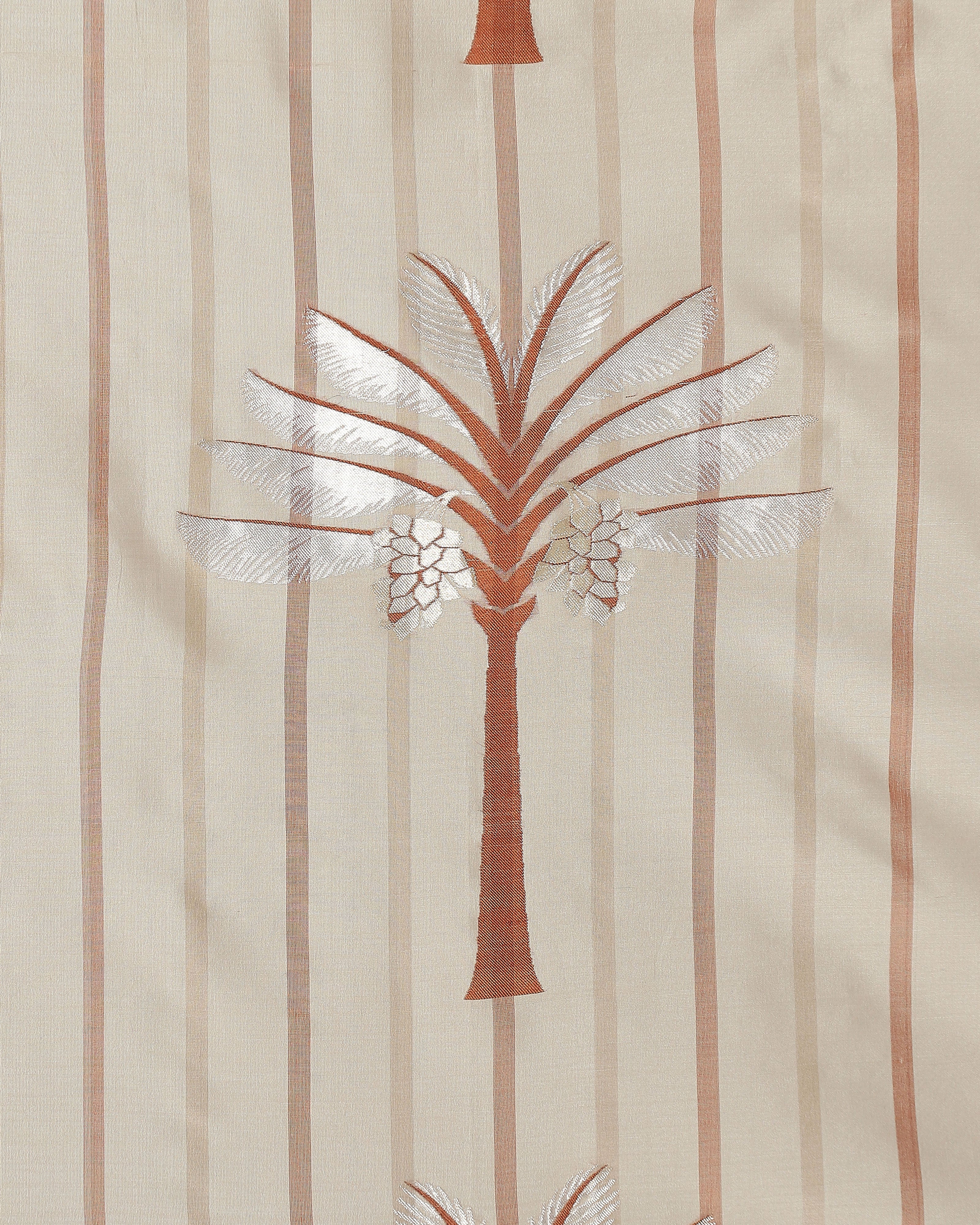 Palm Banarasi Powdi Silk Cotton Curtain