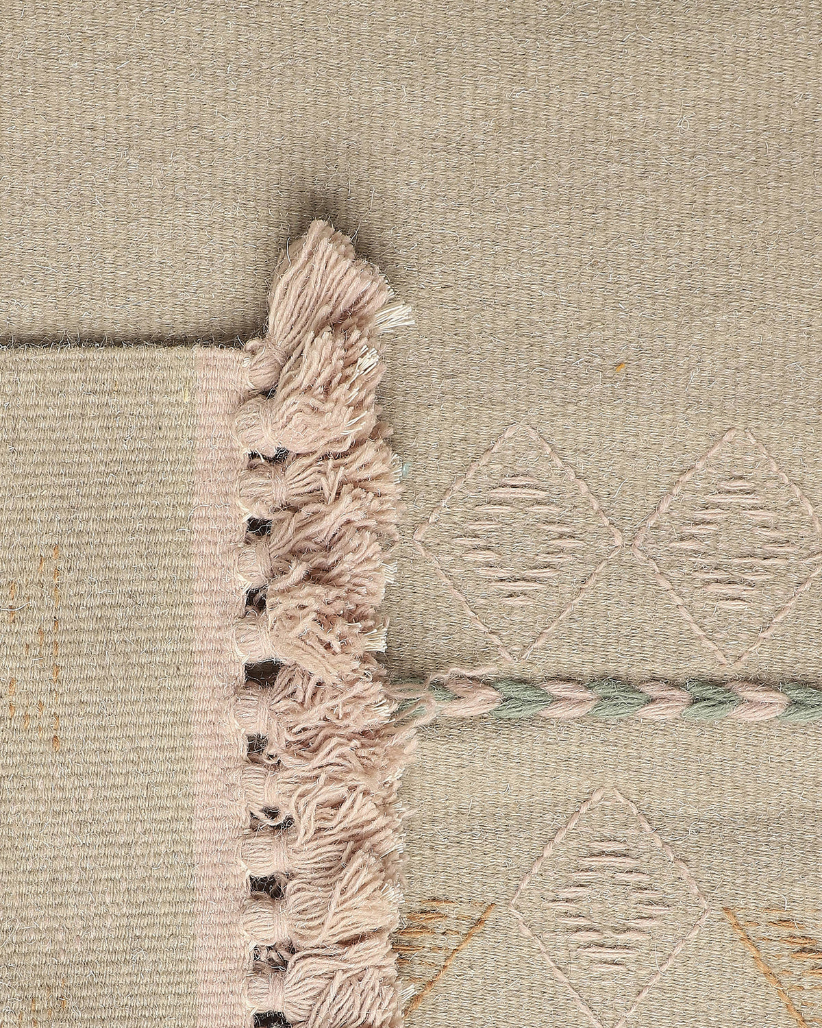 Madrid Bhujodi Extra Weft Cotton Wool Rug
