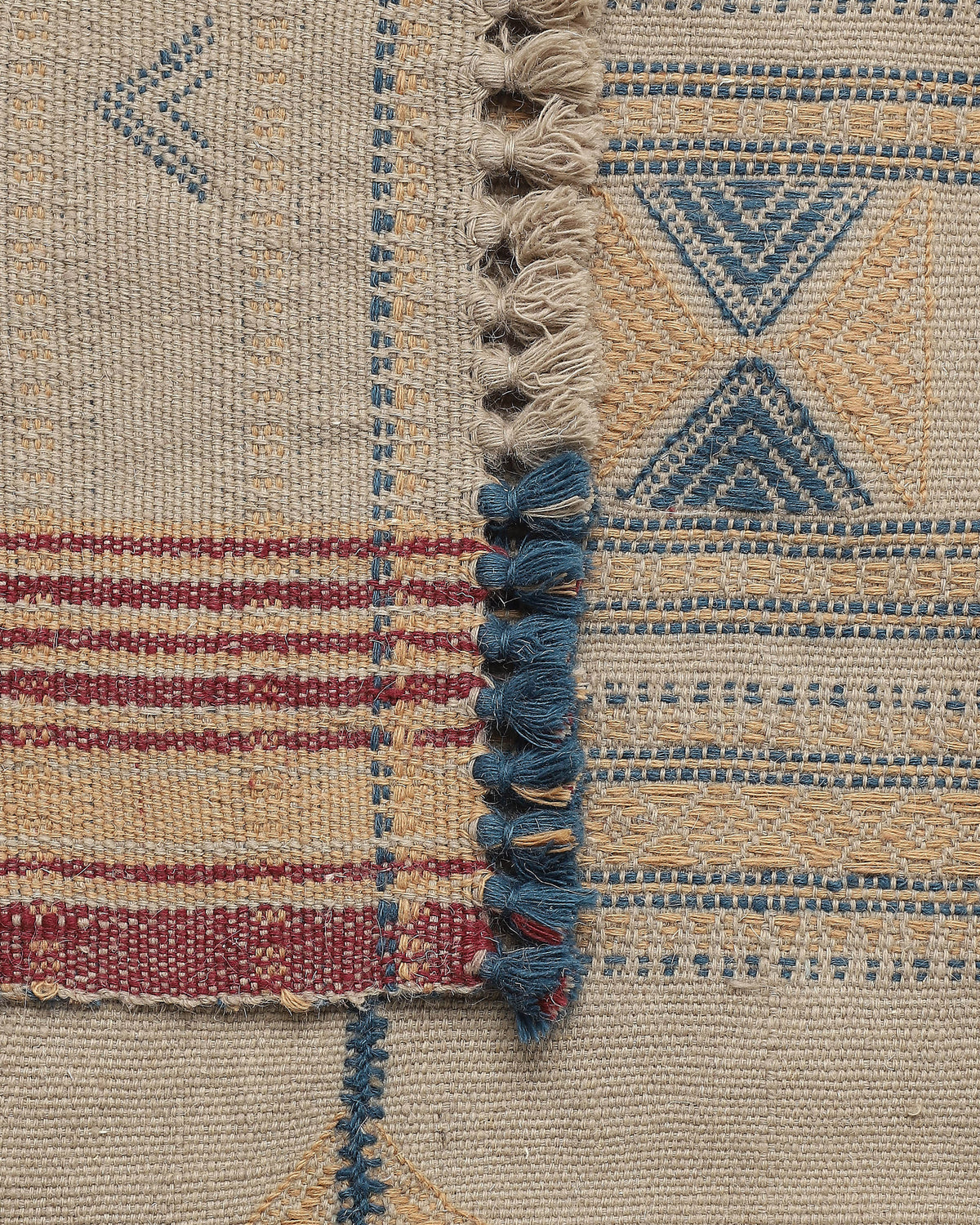 Leeward Bhujodi Extra Weft Woolen Rug