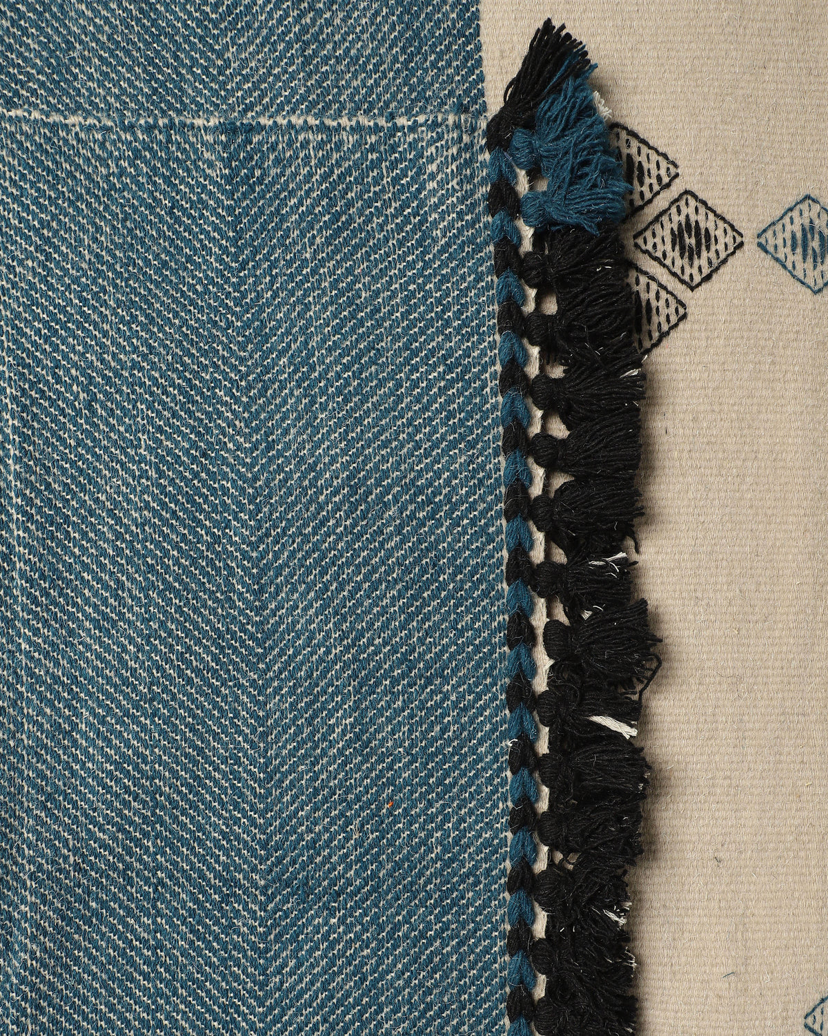 Sindh Bhujodi Extra Weft Cotton Wool Rug