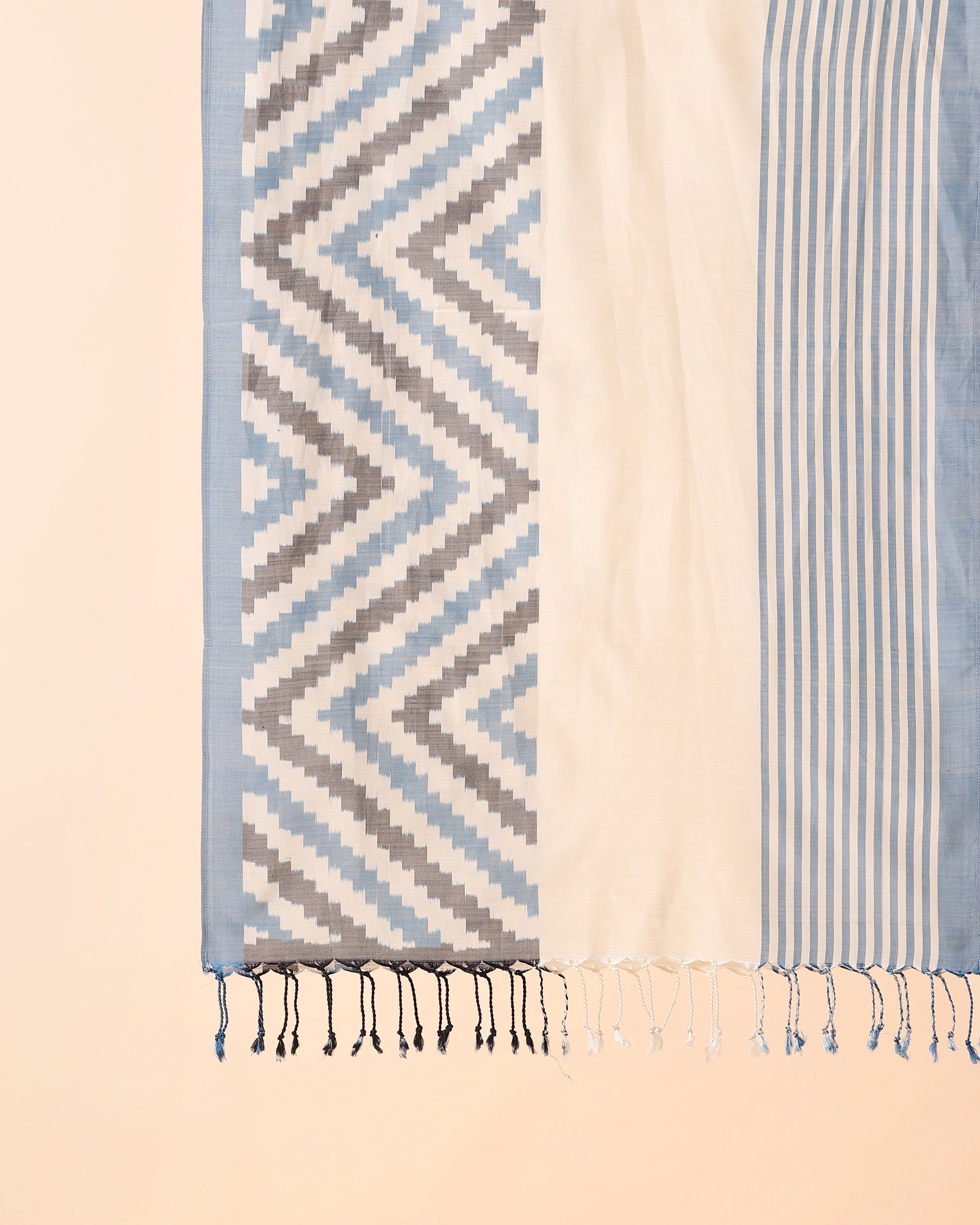 Amaha Pochampally Warp Ikat Silk Cotton Stole