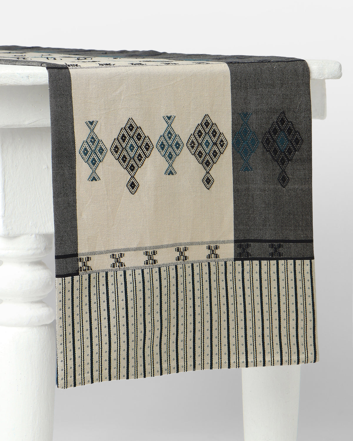 Muhim Bhujodi Extra Weft Cotton Table Runner