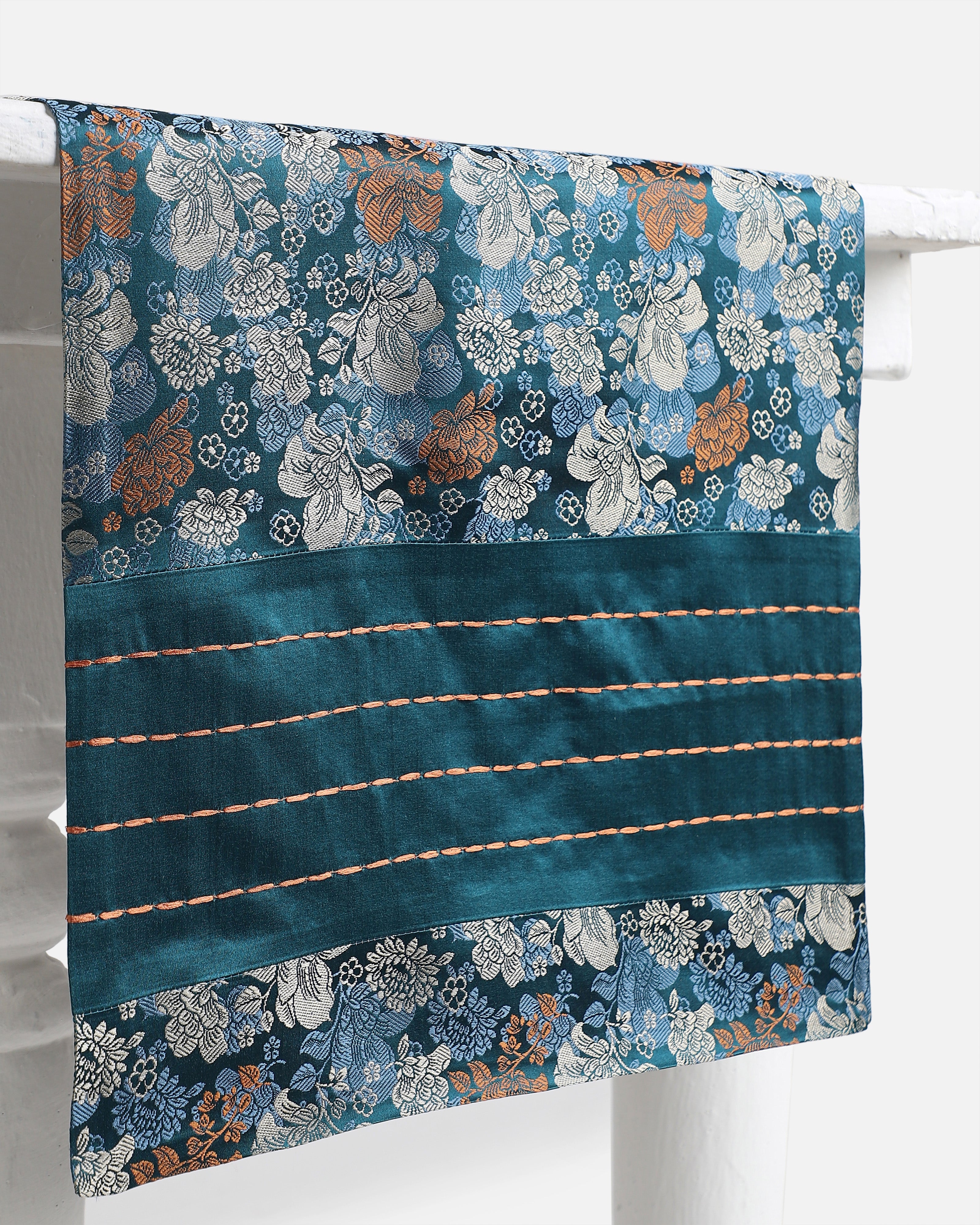 Geon Banarasi Tanchoi Silk Table Runner