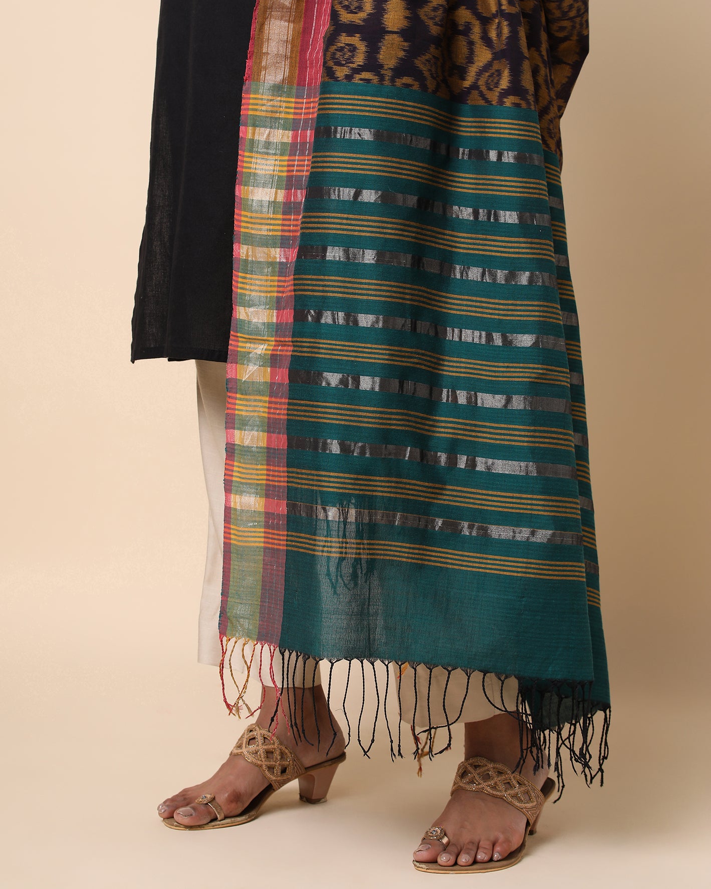 Banvi Weft Ikat Cotton Dupatta