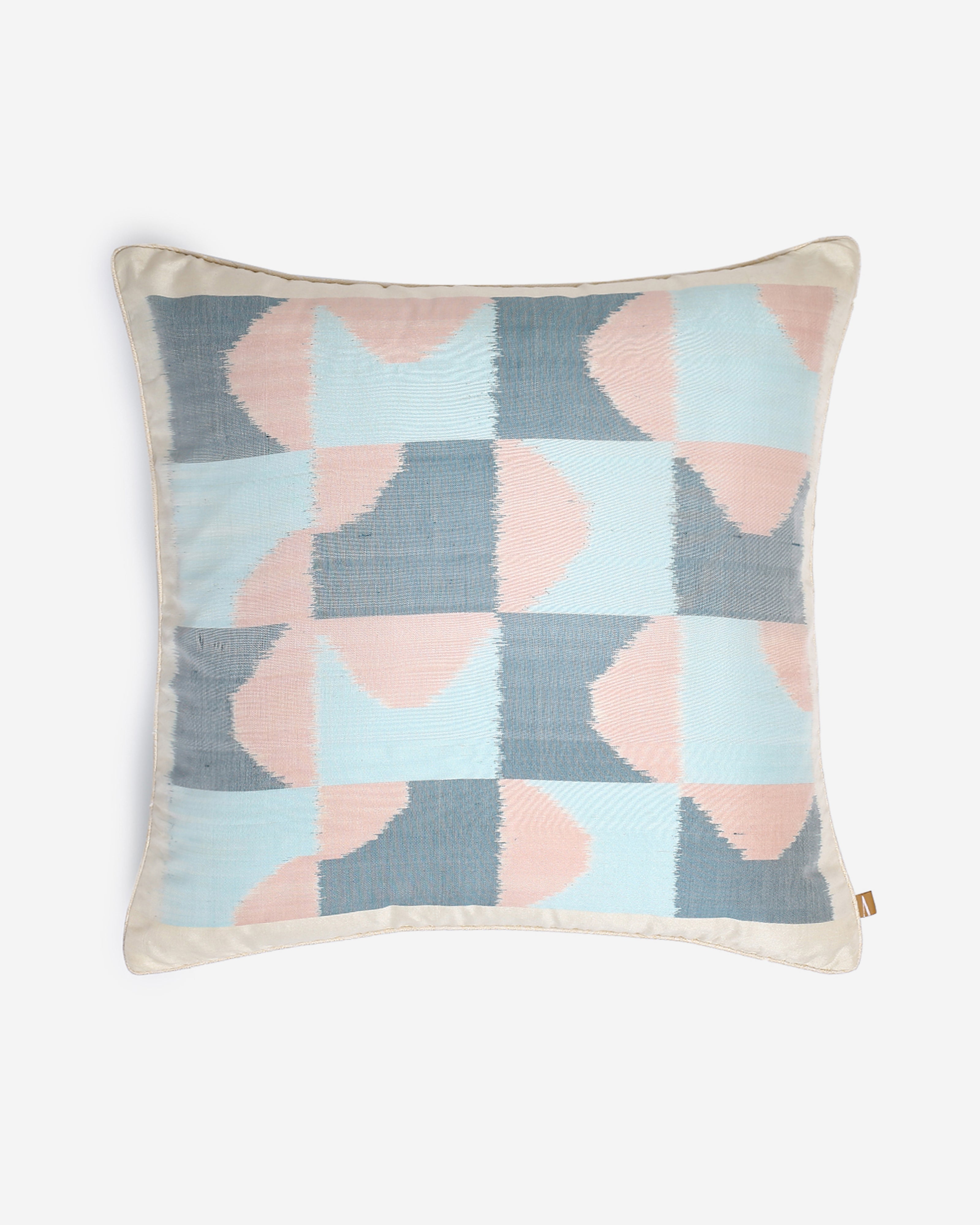 Wind Weft Ikat Cotton Silk Cushion Cover