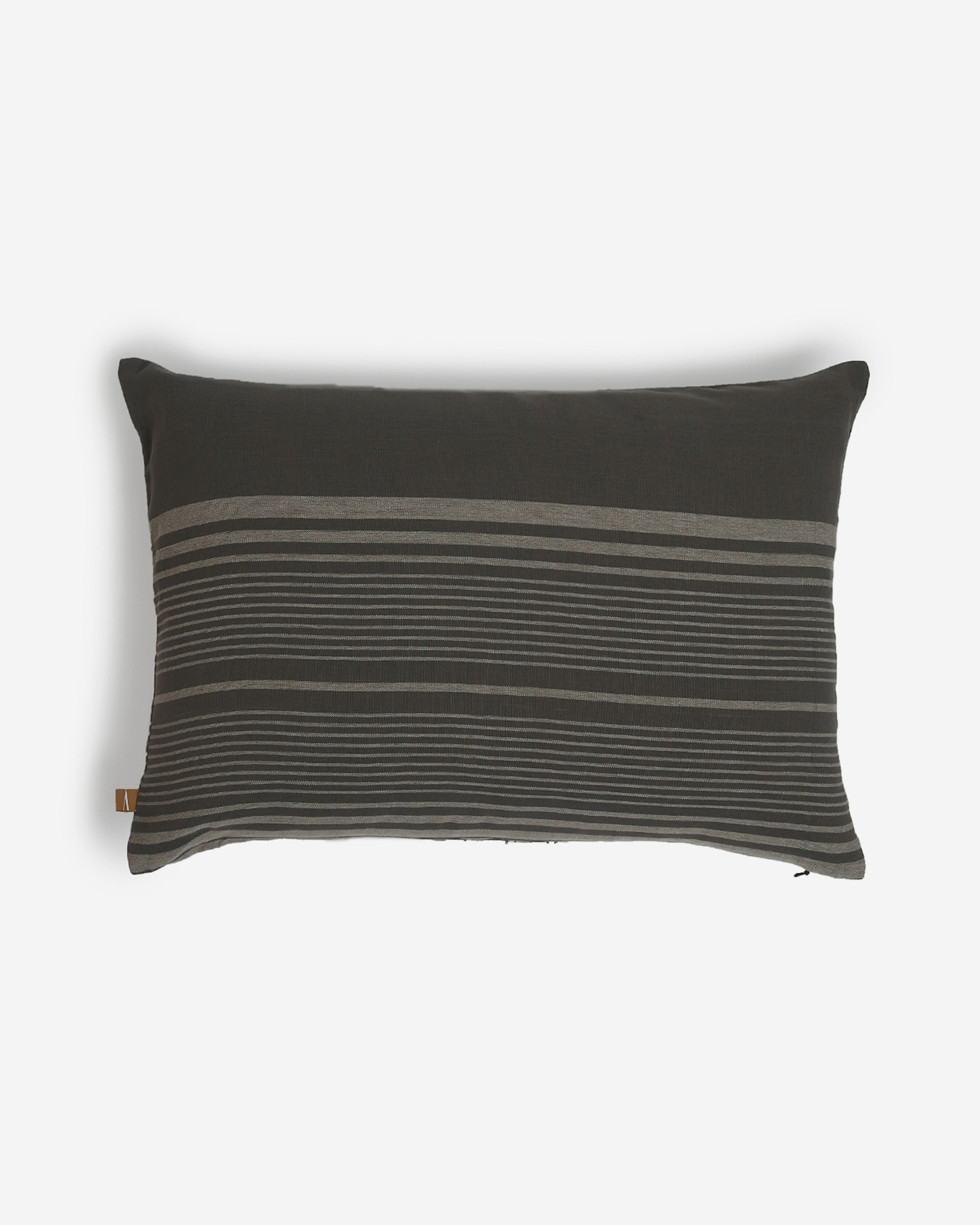 Thar Extra Weft Cotton Cushion Cover - Dark Grey