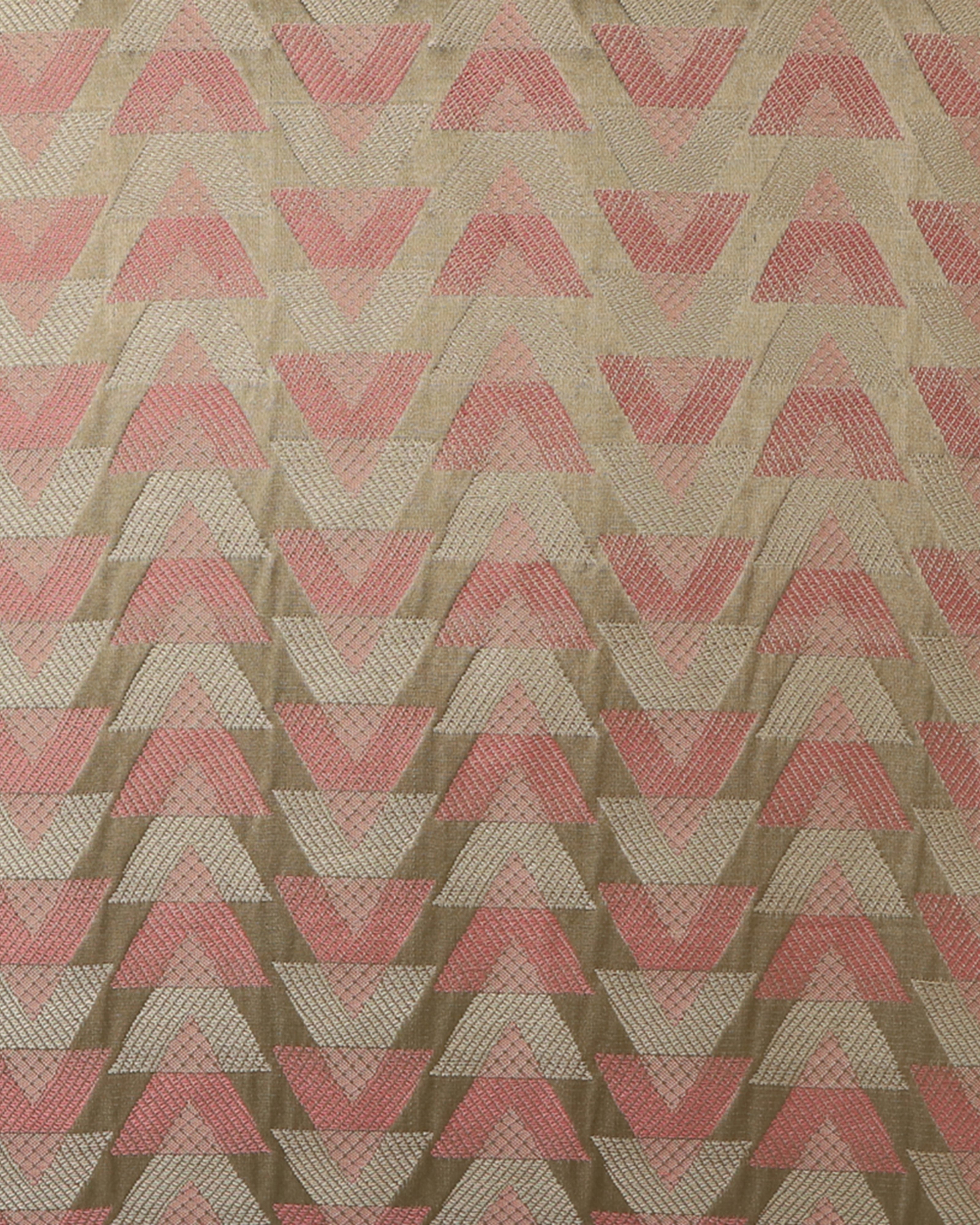 Triangle Satin Brocade Silk Cotton Cushion Cover