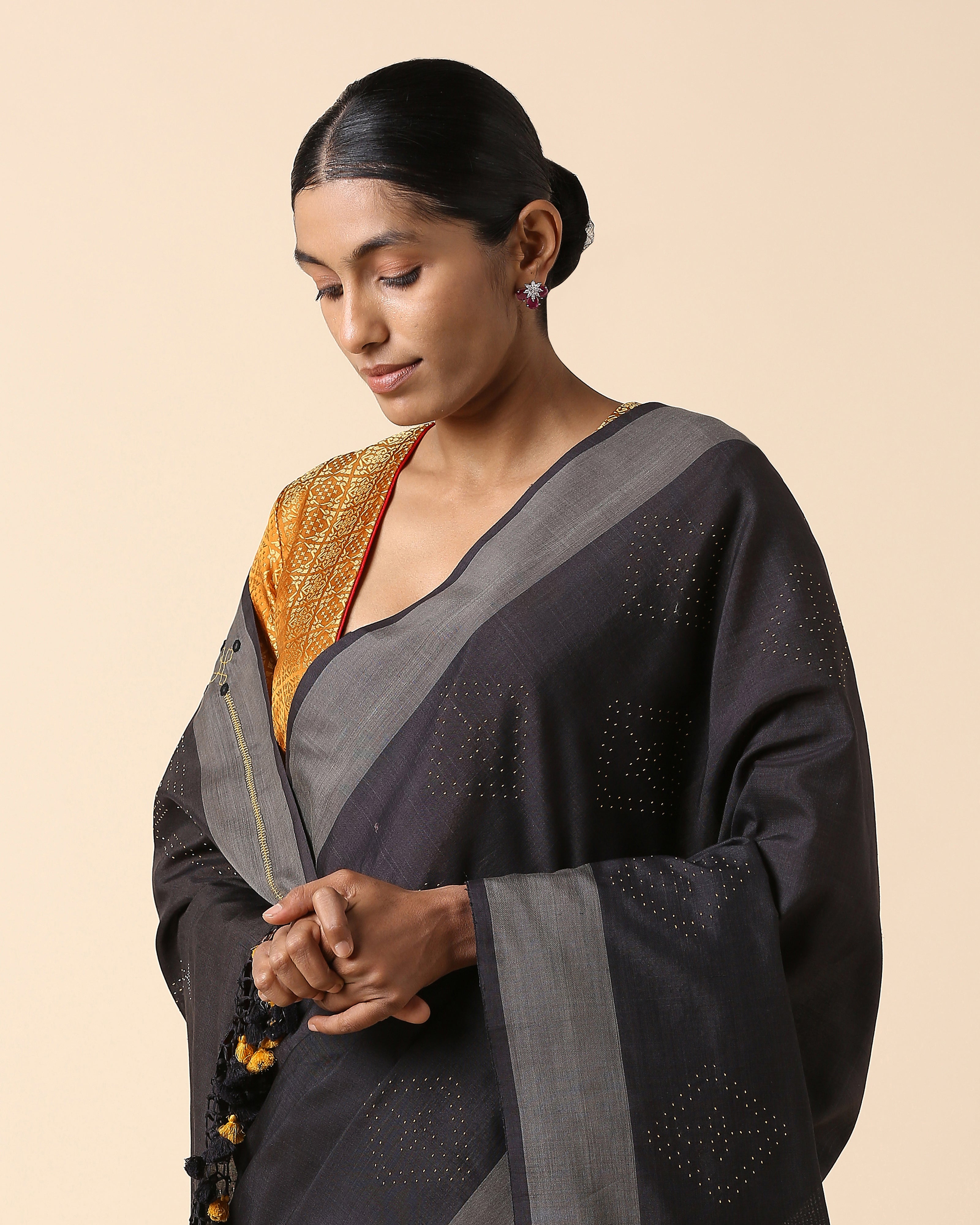 Samvrutha Bhujodi Tangalia Cotton Silk Saree
