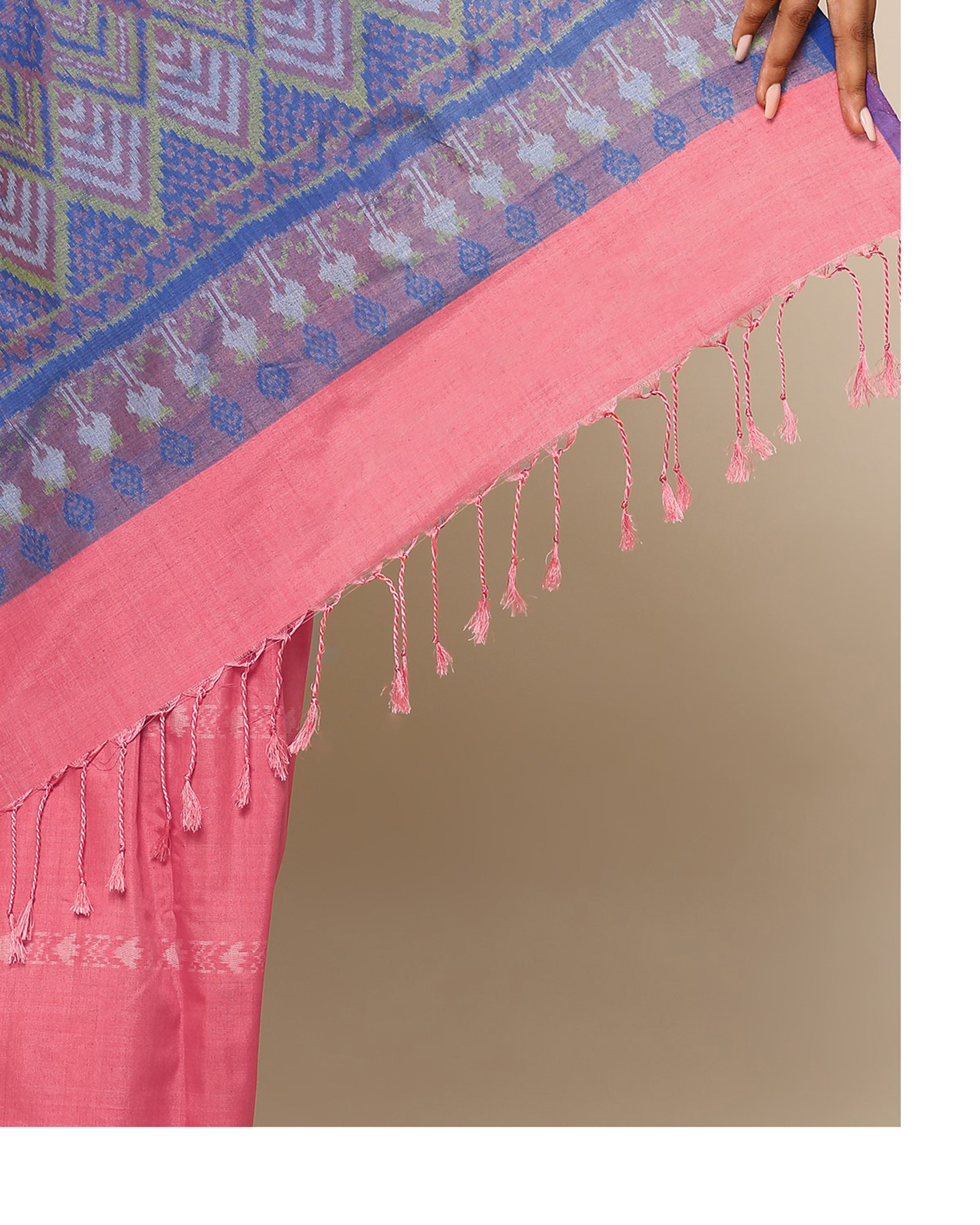 Ardha Warp Ikat Silk Cotton Saree