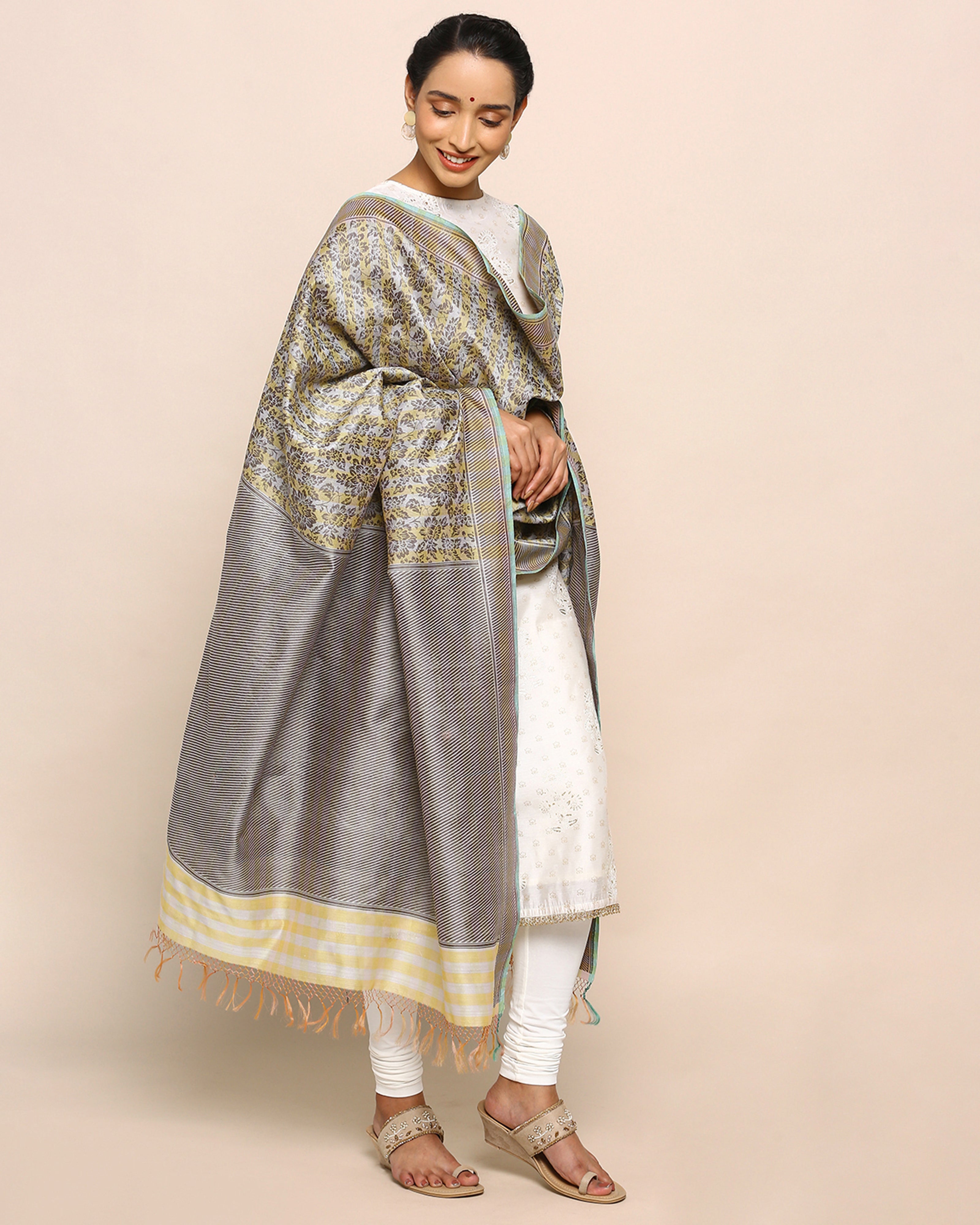 Arya Powdi Silk Cotton Dupatta