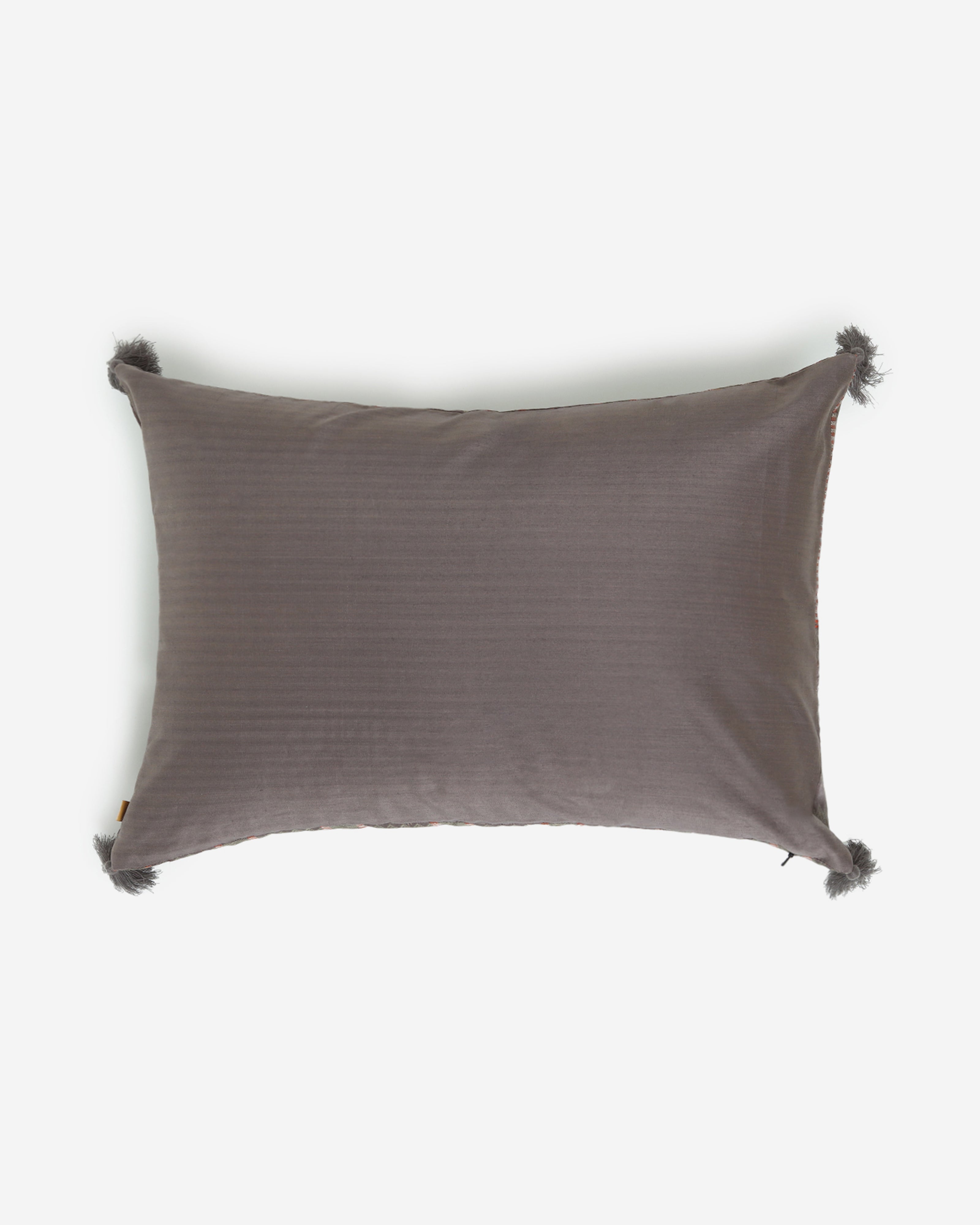Jaga Tanchoi Silk Cushion Cover - Medium Brown