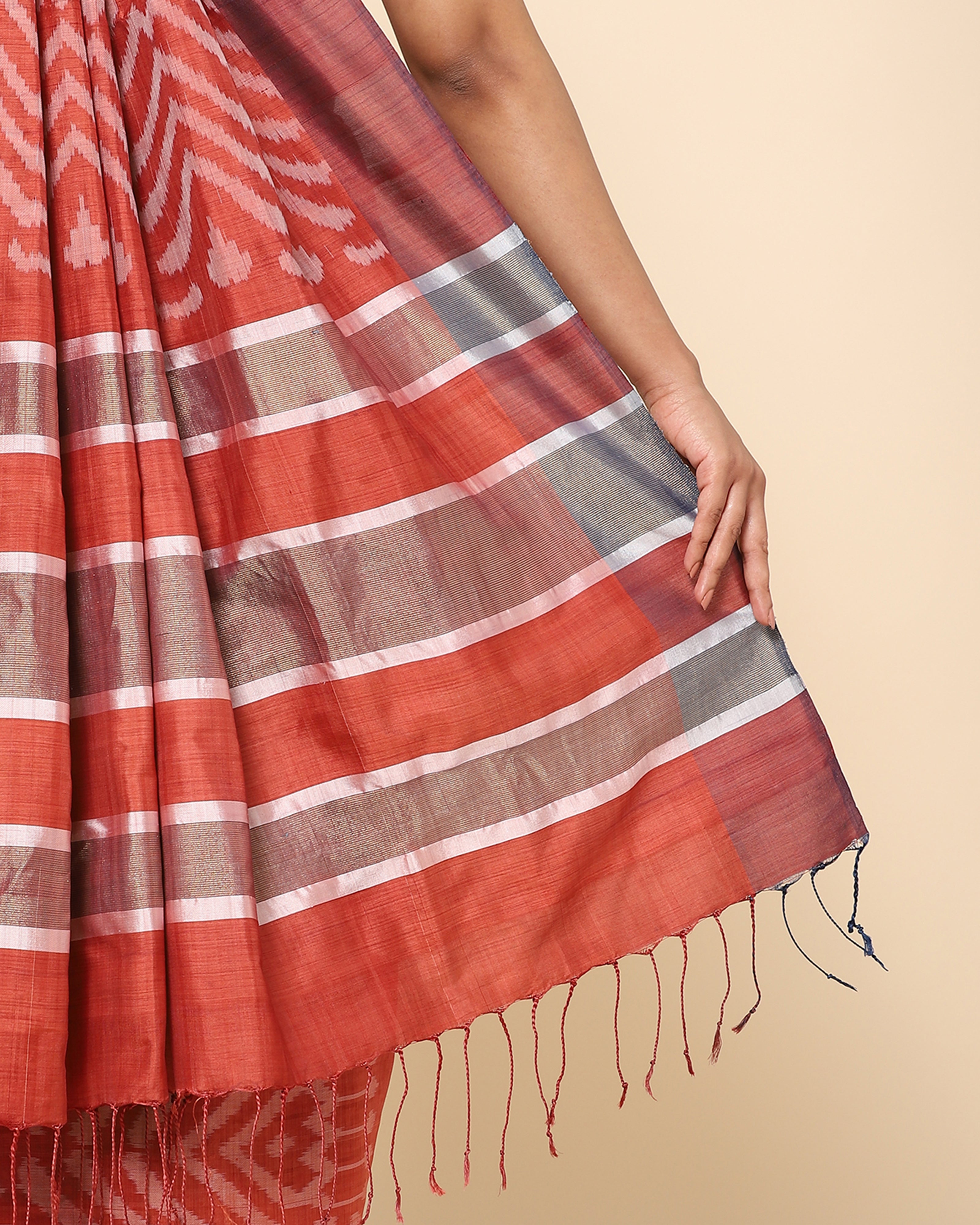 Dupa Warp Ikat Silk Saree