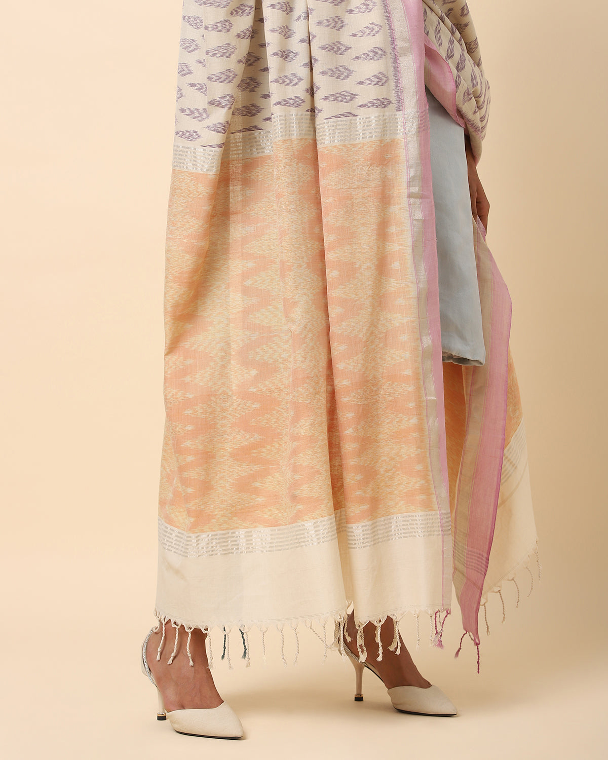 Jamuna Weft Ikat Cotton Dupatta