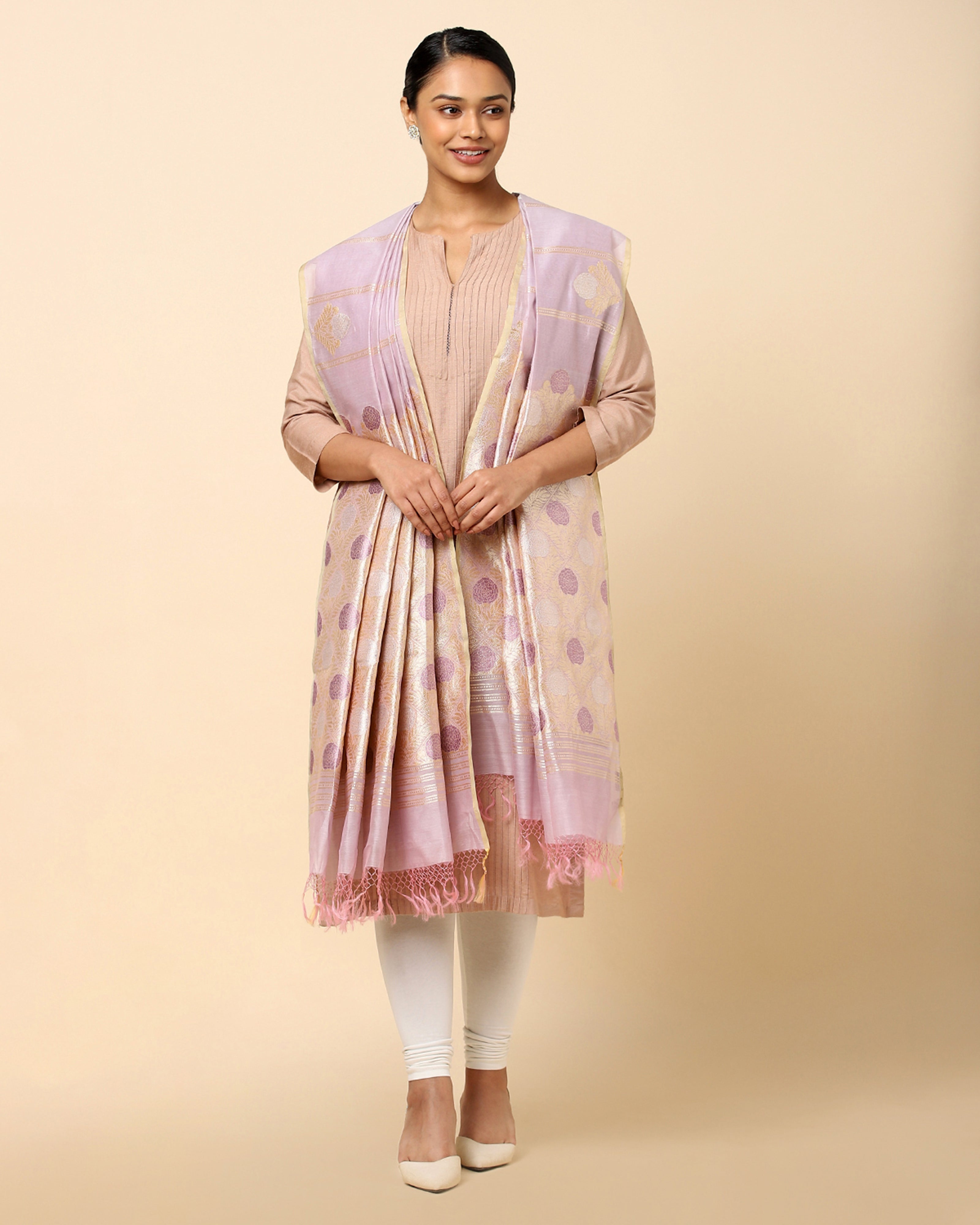 Ishvari Kadwa Silk Cotton Dupatta