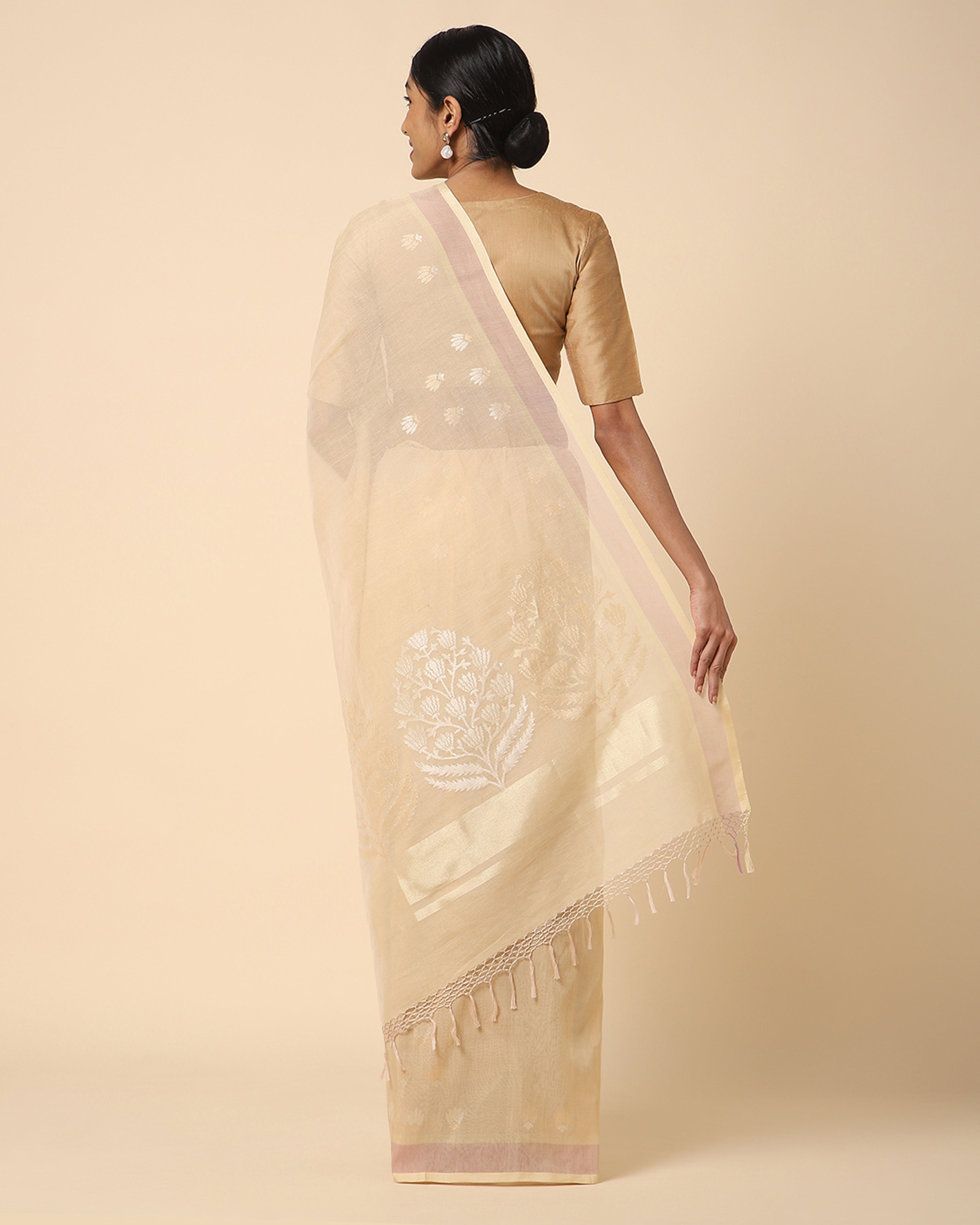 Ekaja Banarasi Jamdani Cotton Saree