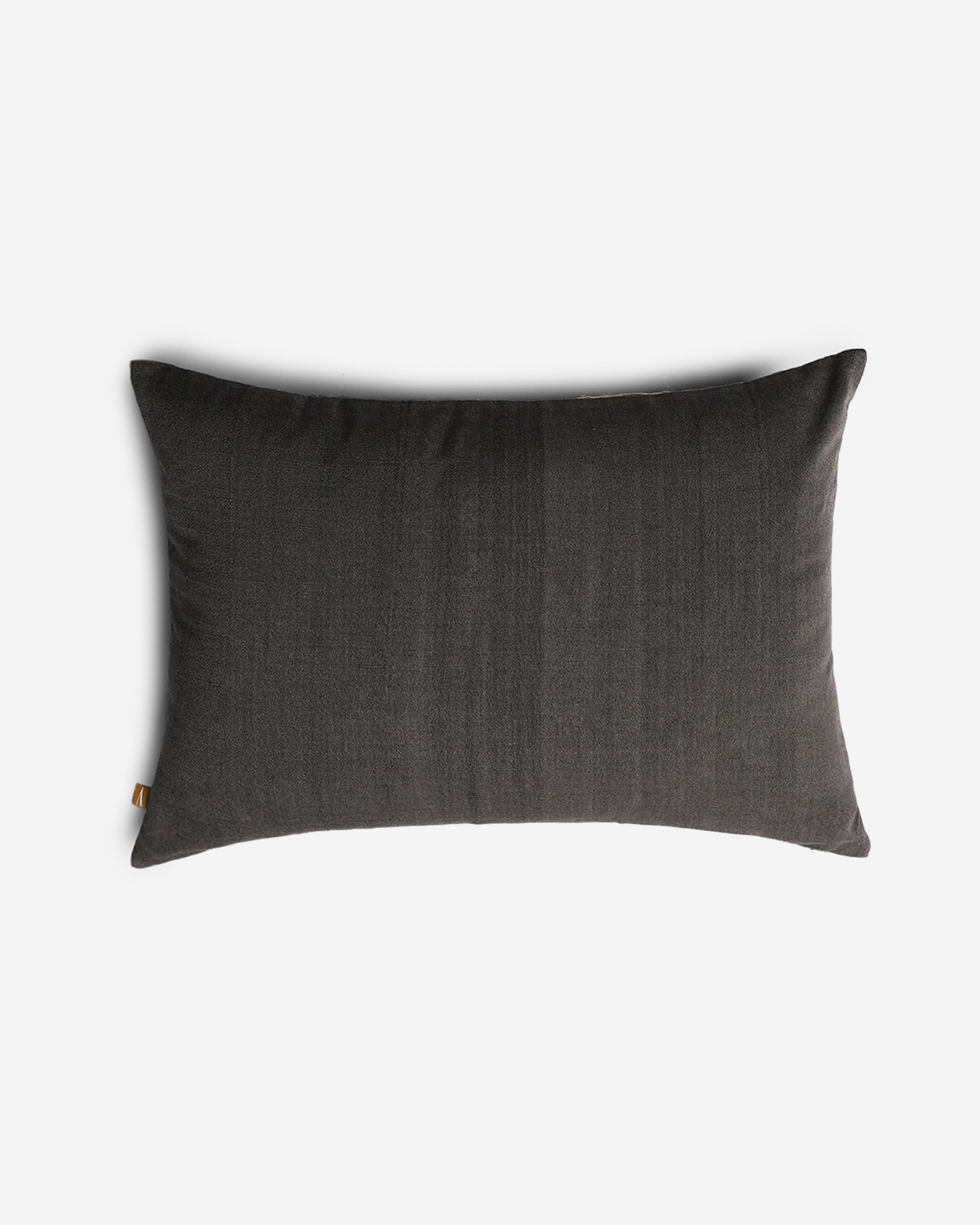 Barkha Extra Weft Cotton Cushion Cover - Dark Grey