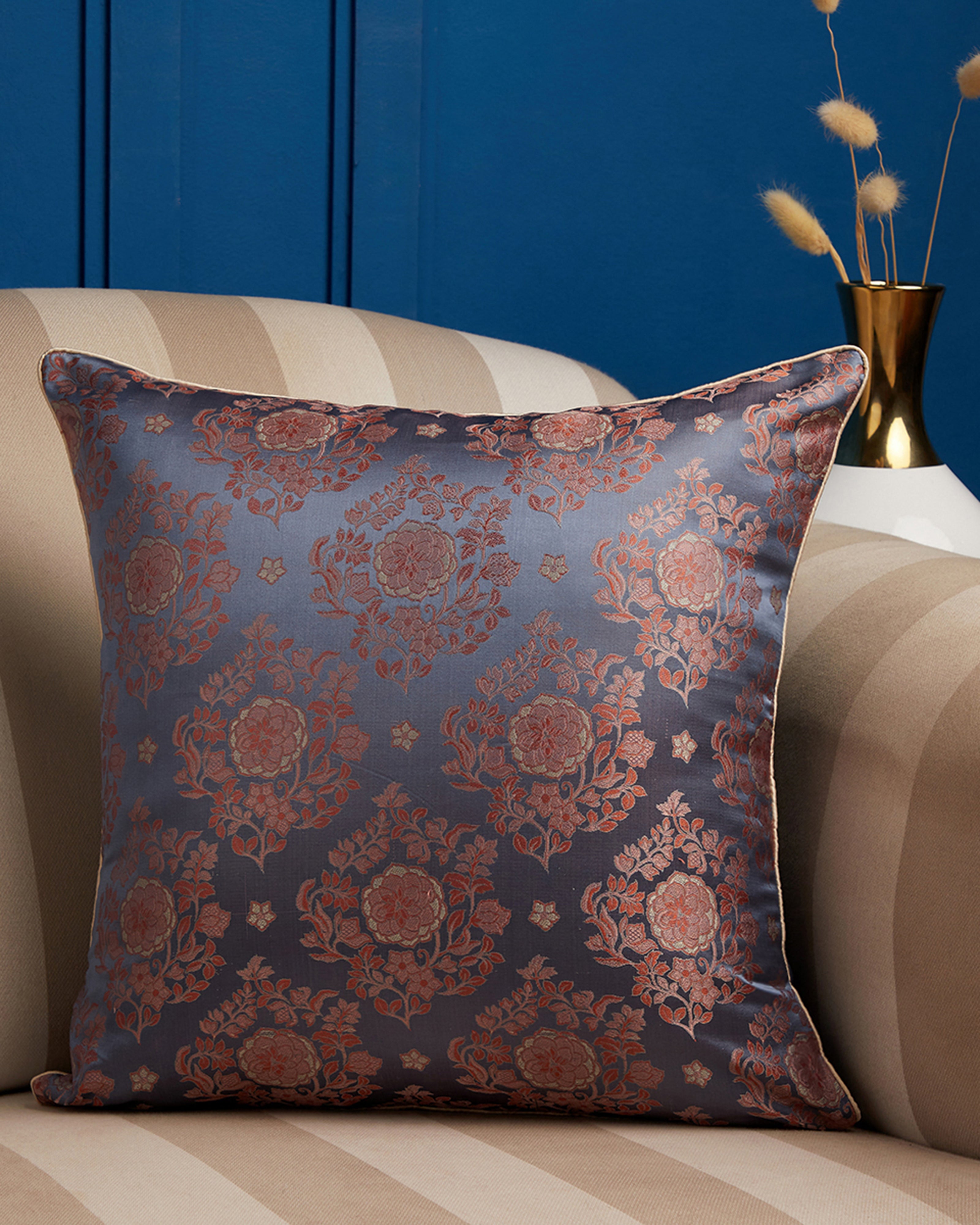 Palk Strait Tanchoi Silk Cushion Cover