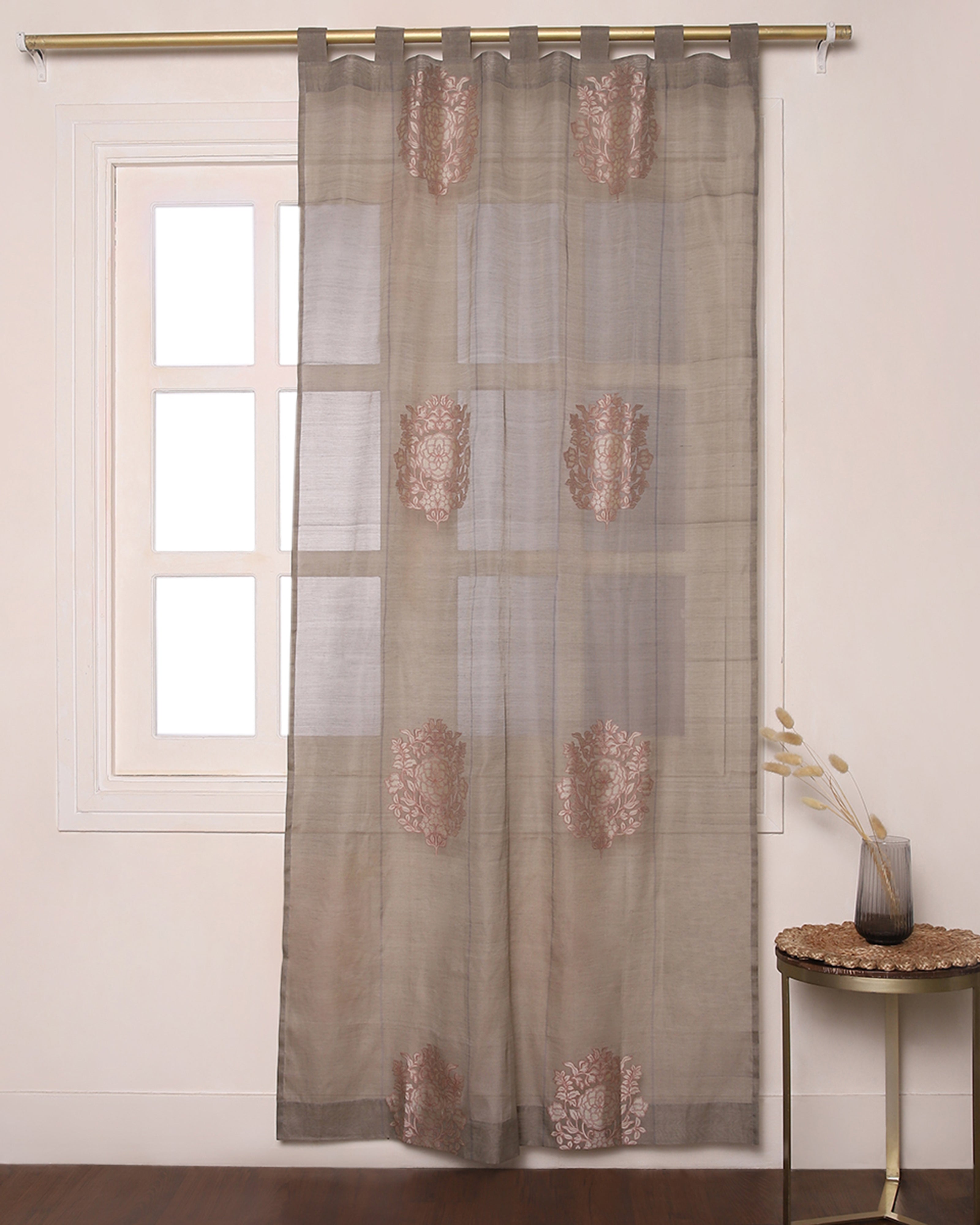 Palar Cutwork Silk Cotton Curtain