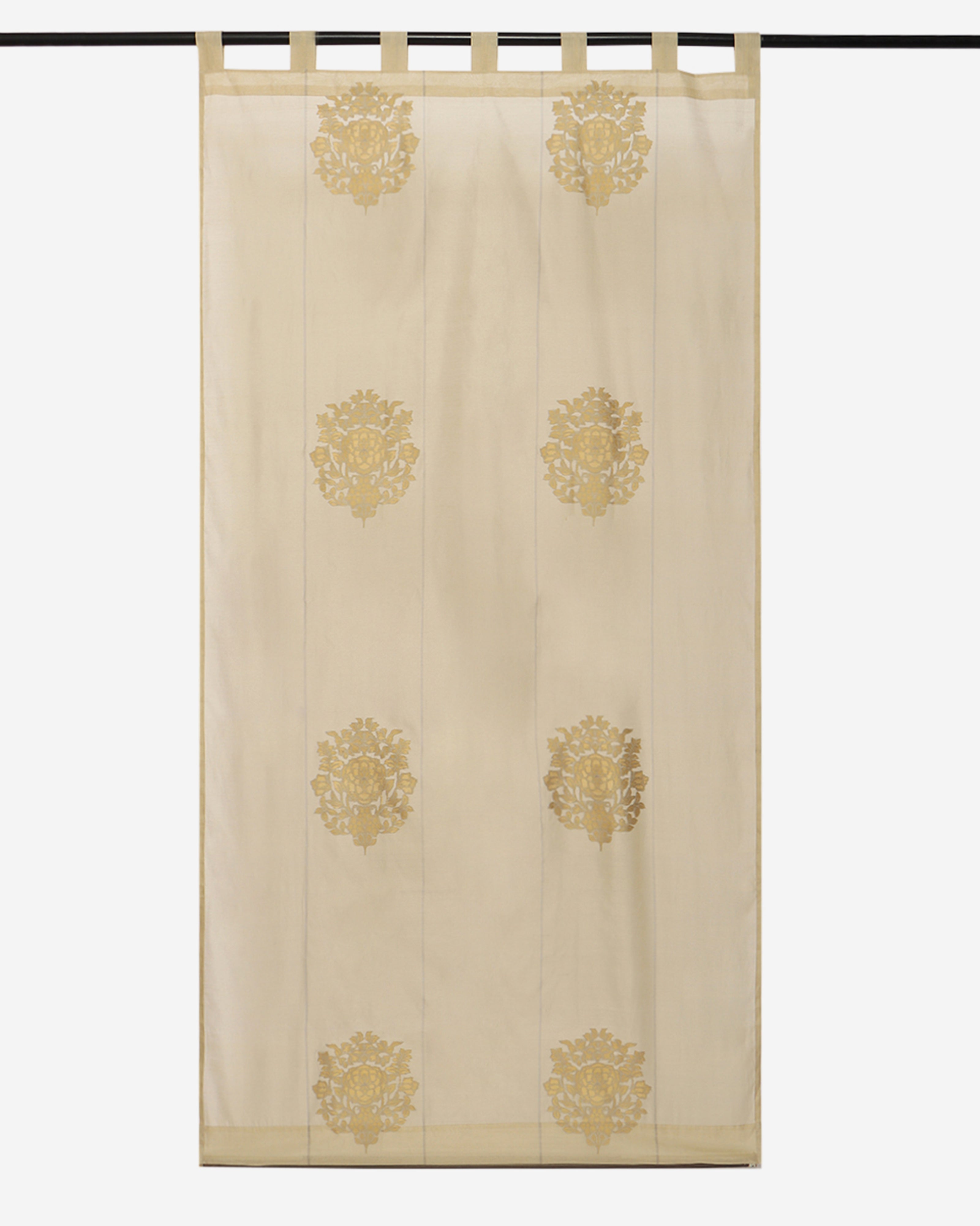 Palar Cutwork Silk Cotton Curtain