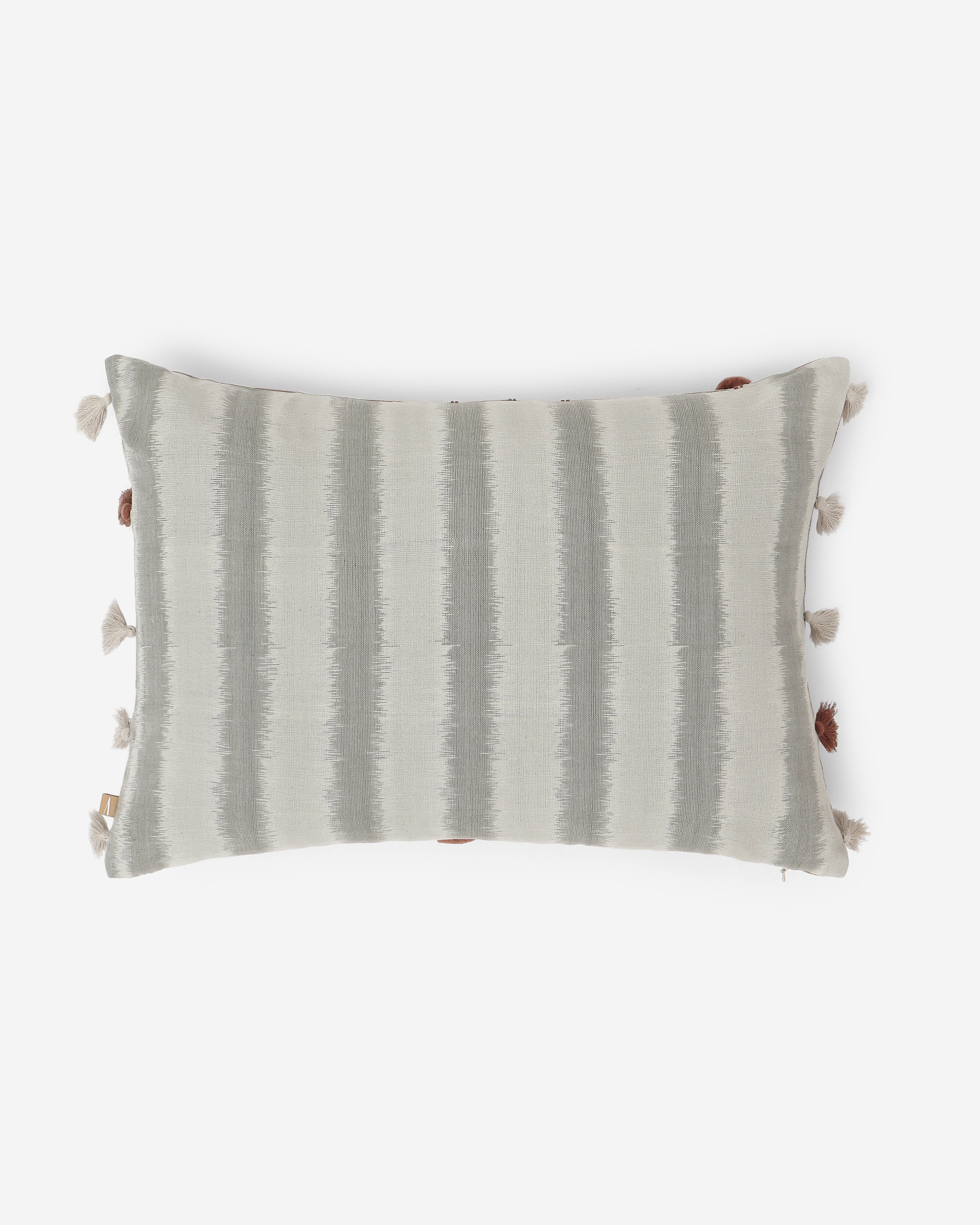 Linear Weft Ikat Cotton Cushion Cover