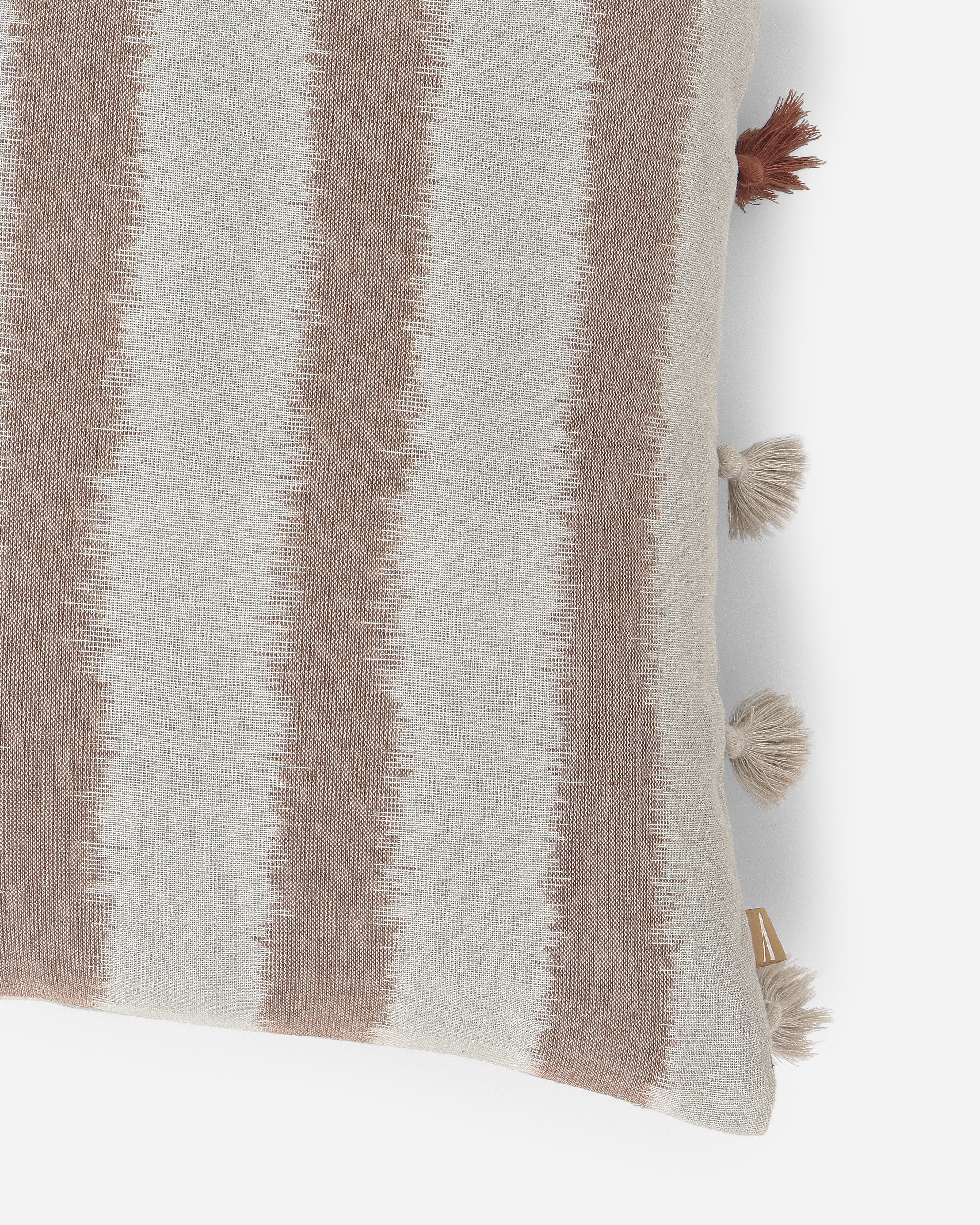 Linear Weft Ikat Cotton Cushion Cover