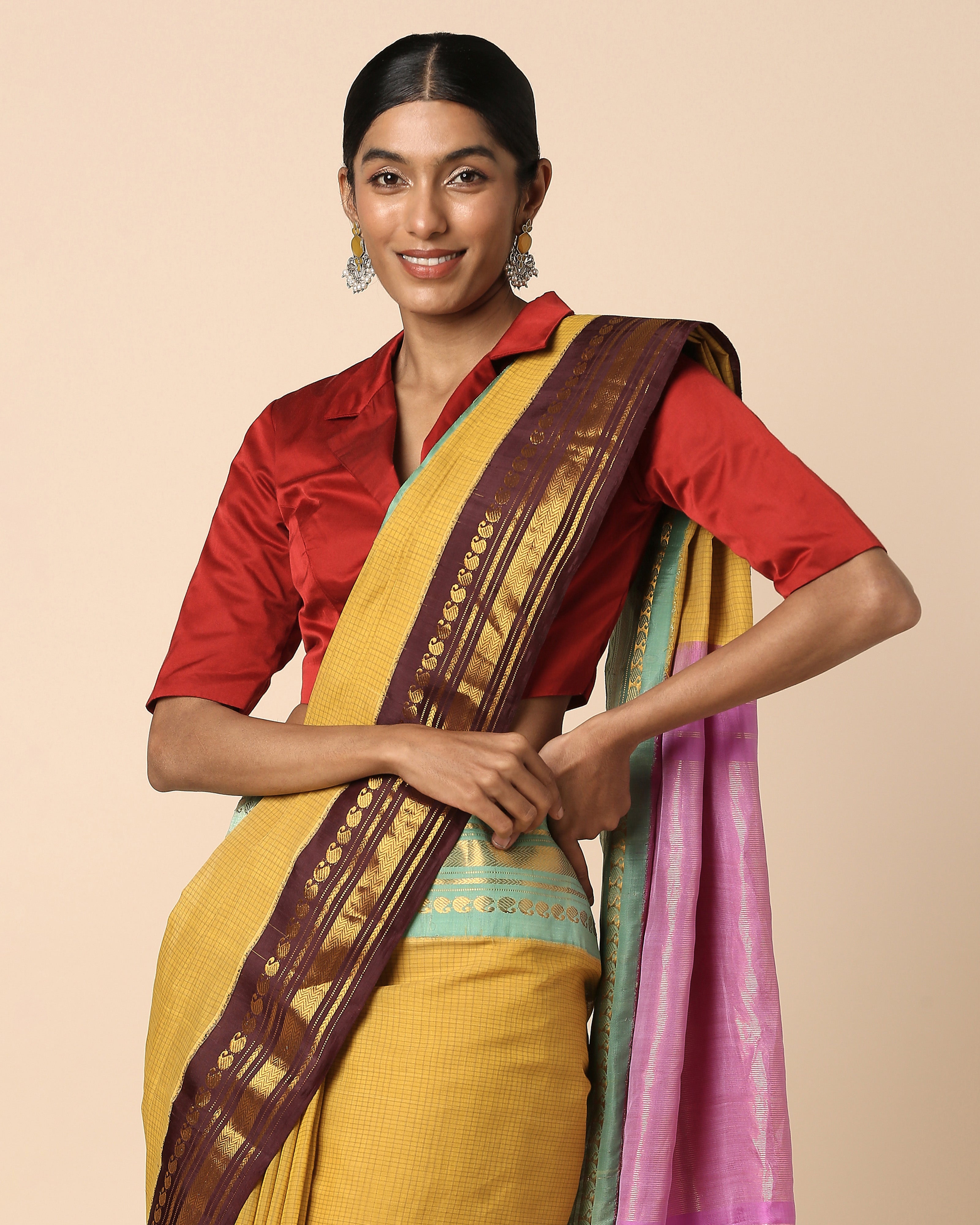 Maham Gadwal Kuttu Weave Cotton Silk Saree