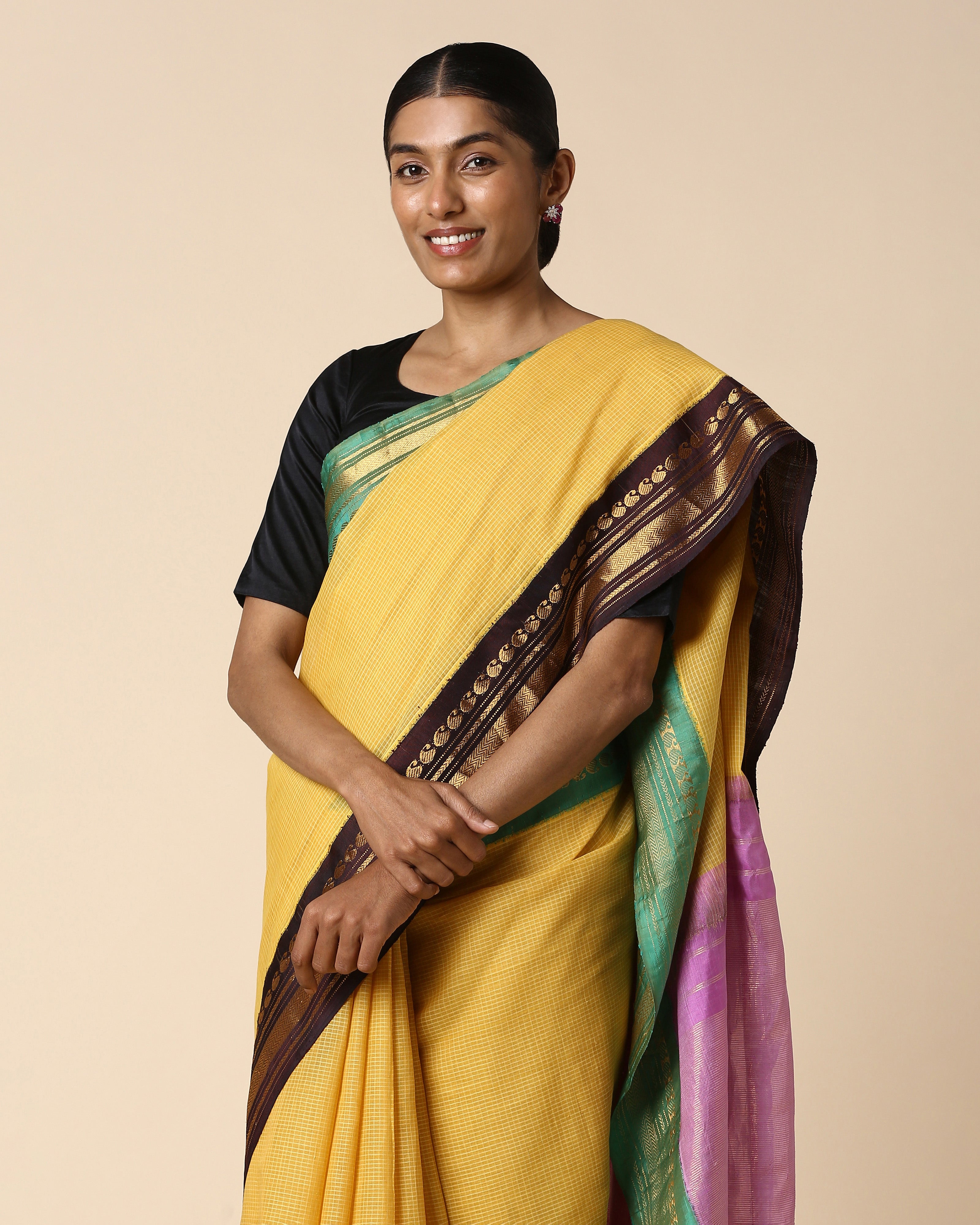Maham Gadwal Kuttu Weave Cotton Silk Saree