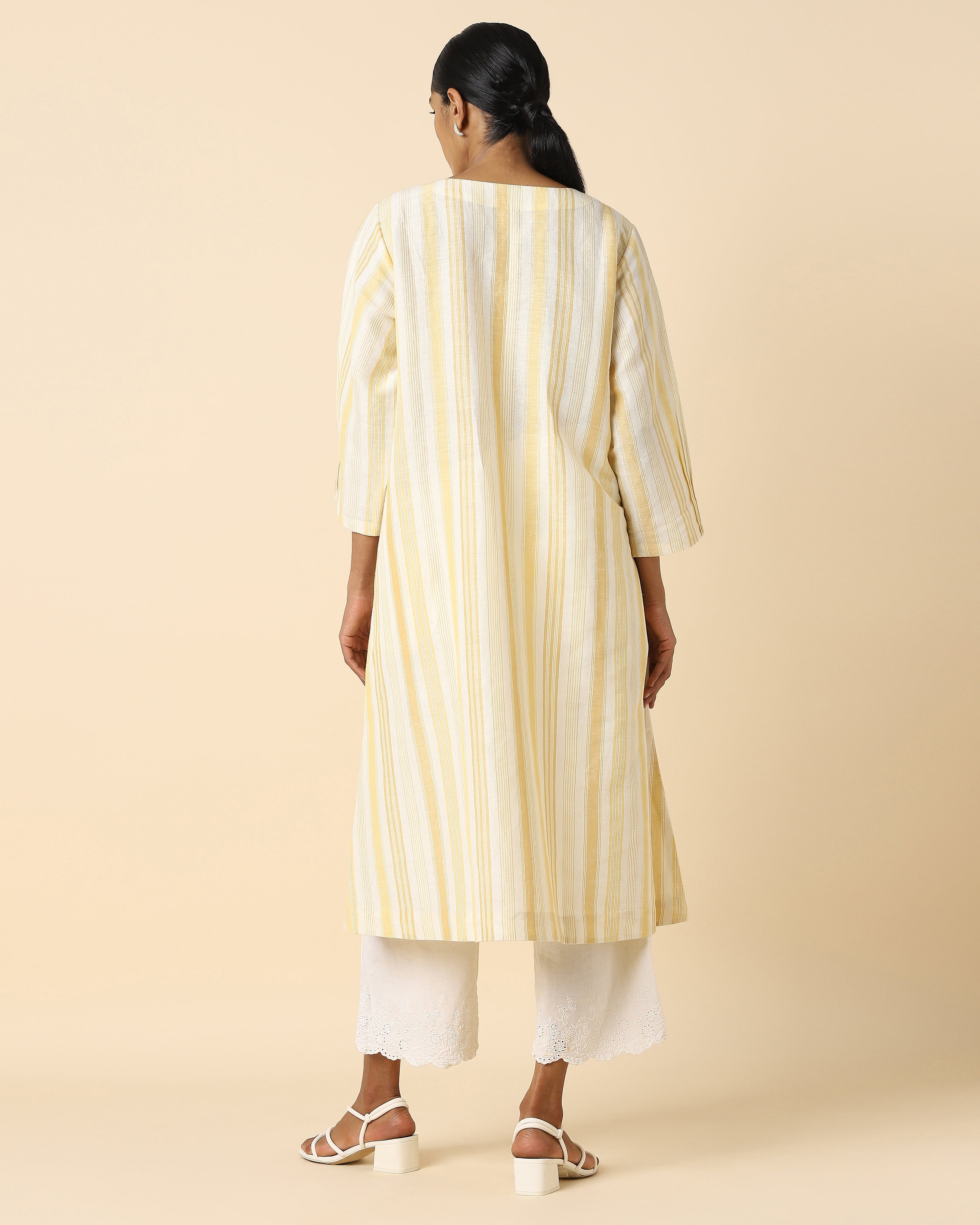 Elsa Bhujodi Plain Weave Cotton Women's Kurta