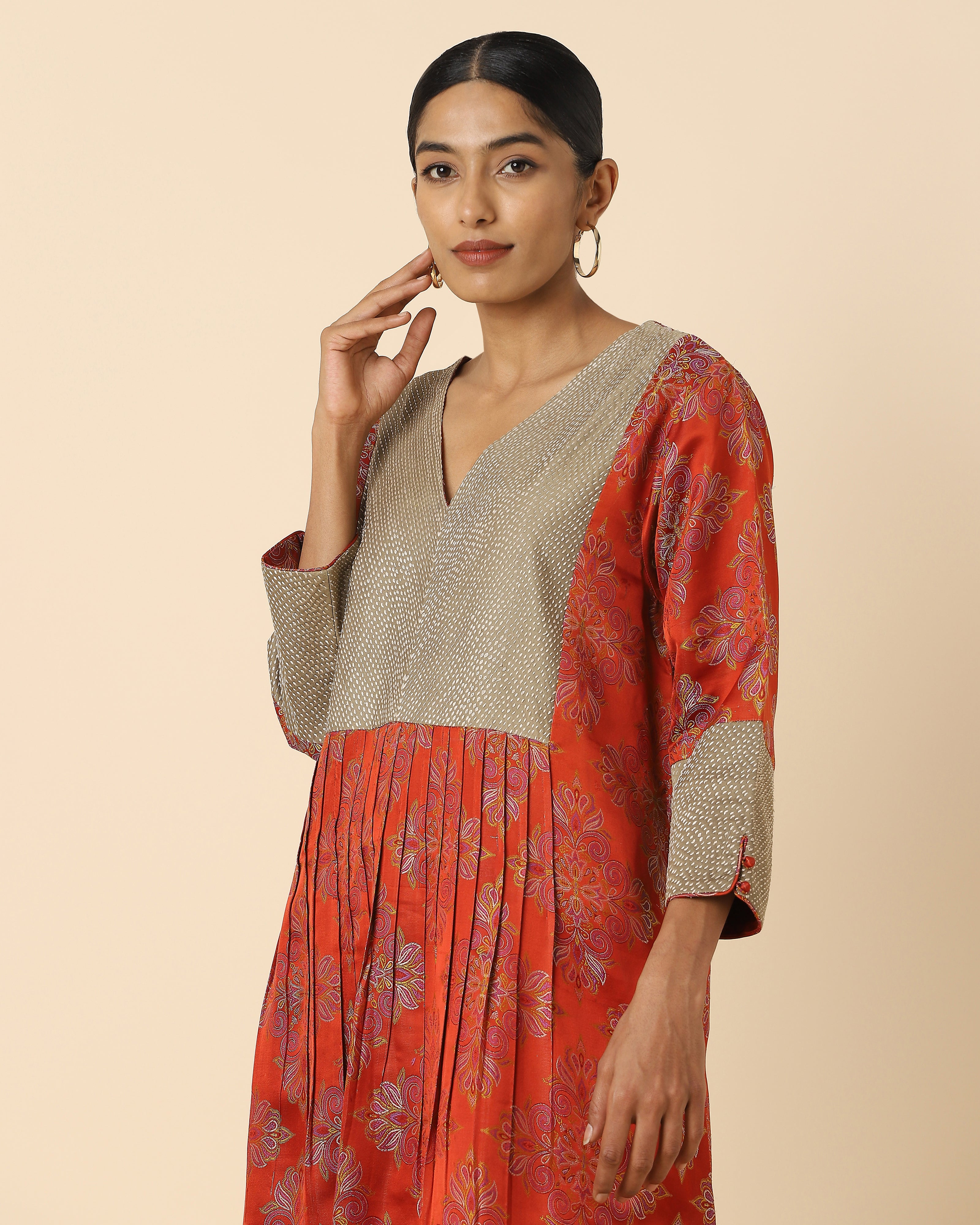 Makena Banarasi Tanchoi Silk Women's Kurta
