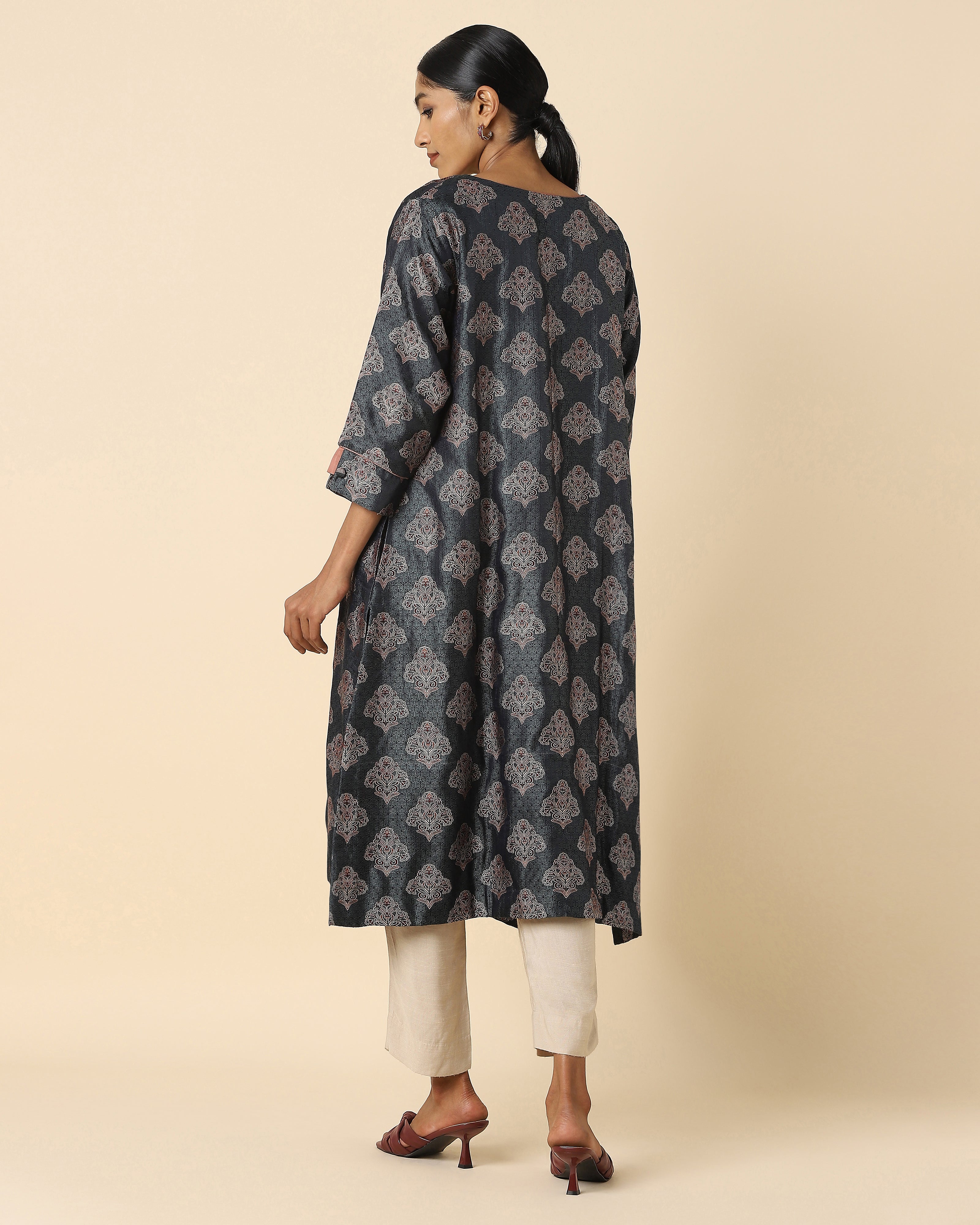 Camara Banarasi Tanchoi Silk Women's Kurta