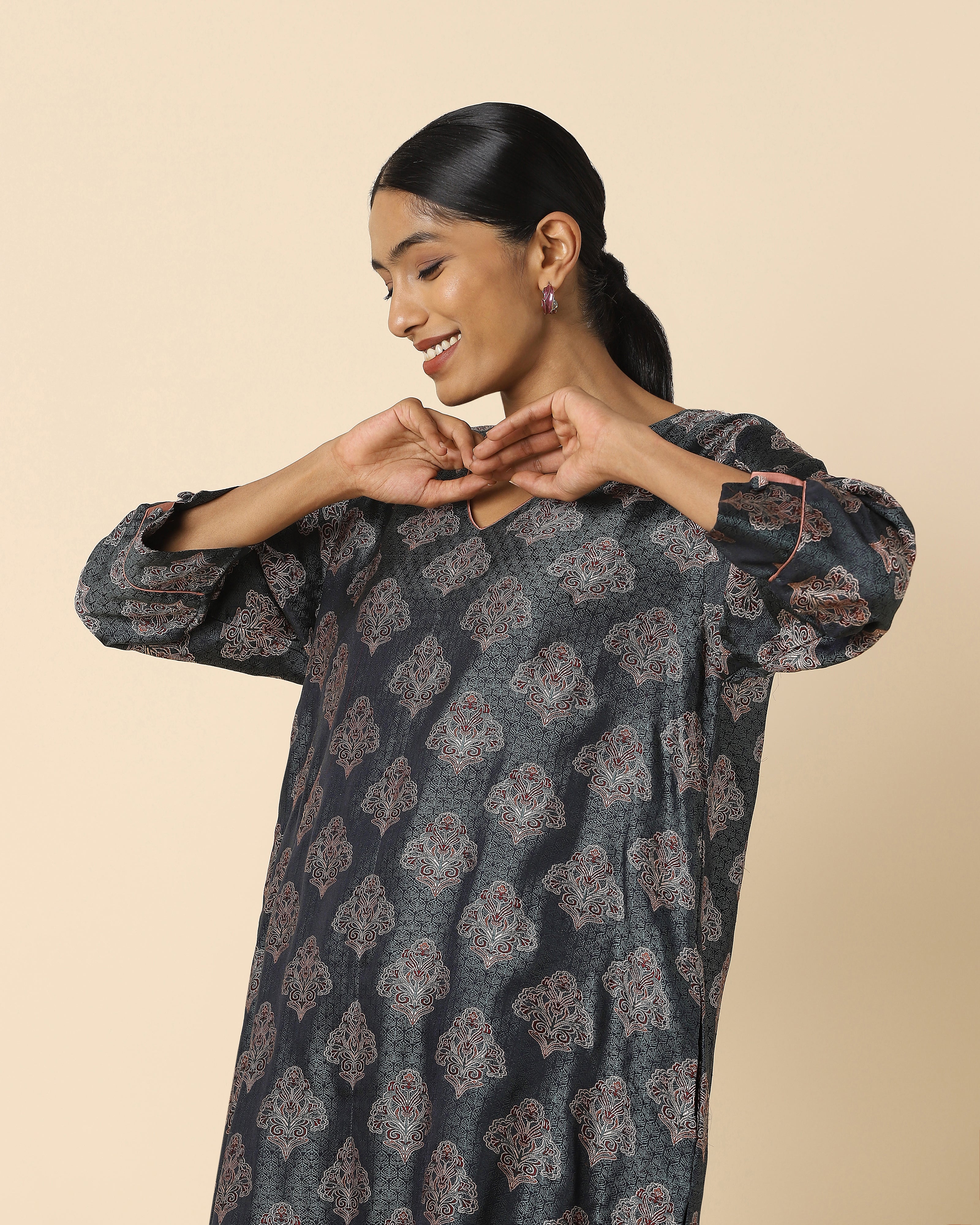 Camara Banarasi Tanchoi Silk Women's Kurta