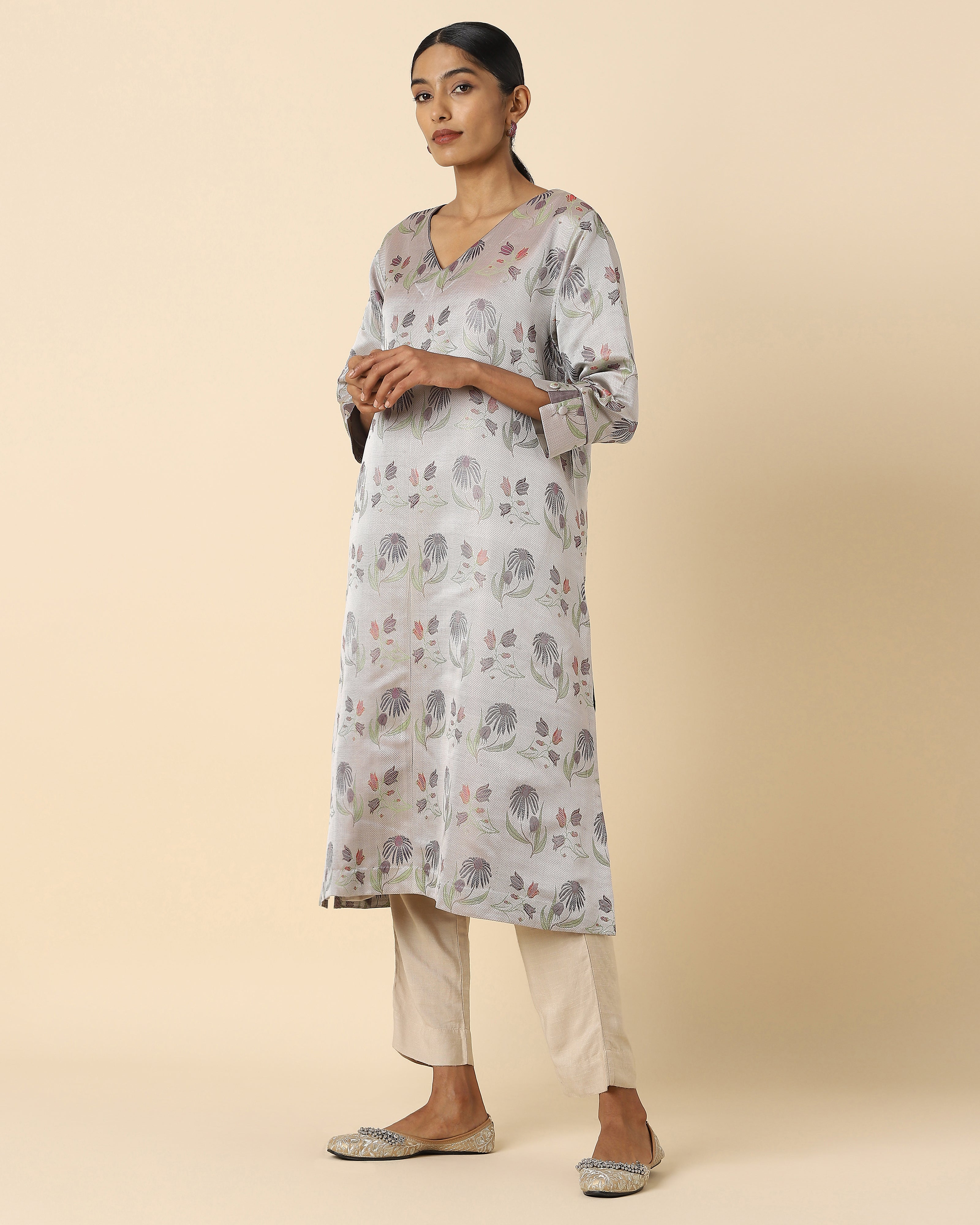 Camara Banarasi Tanchoi Silk Women's Kurta