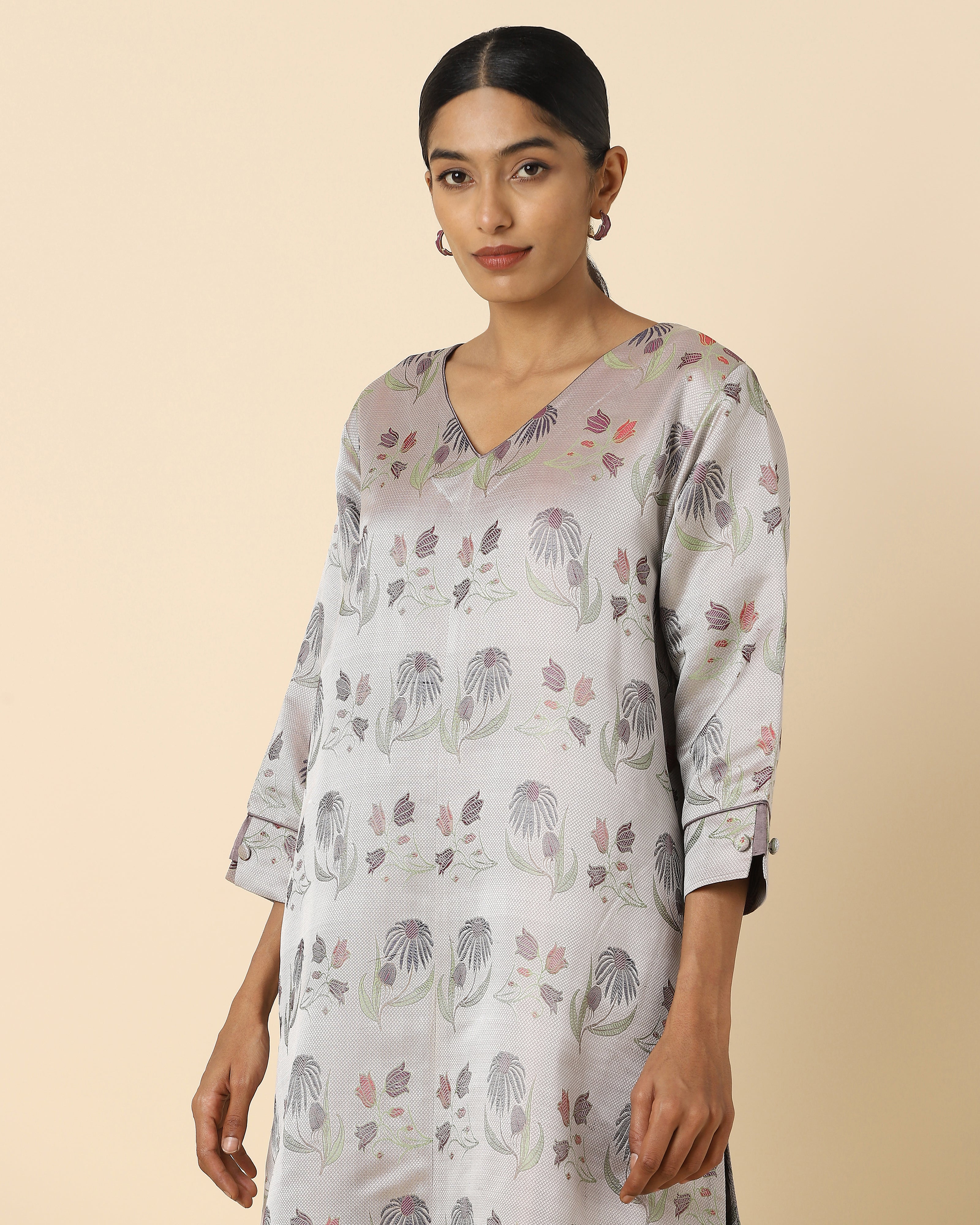 Camara Banarasi Tanchoi Silk Women's Kurta