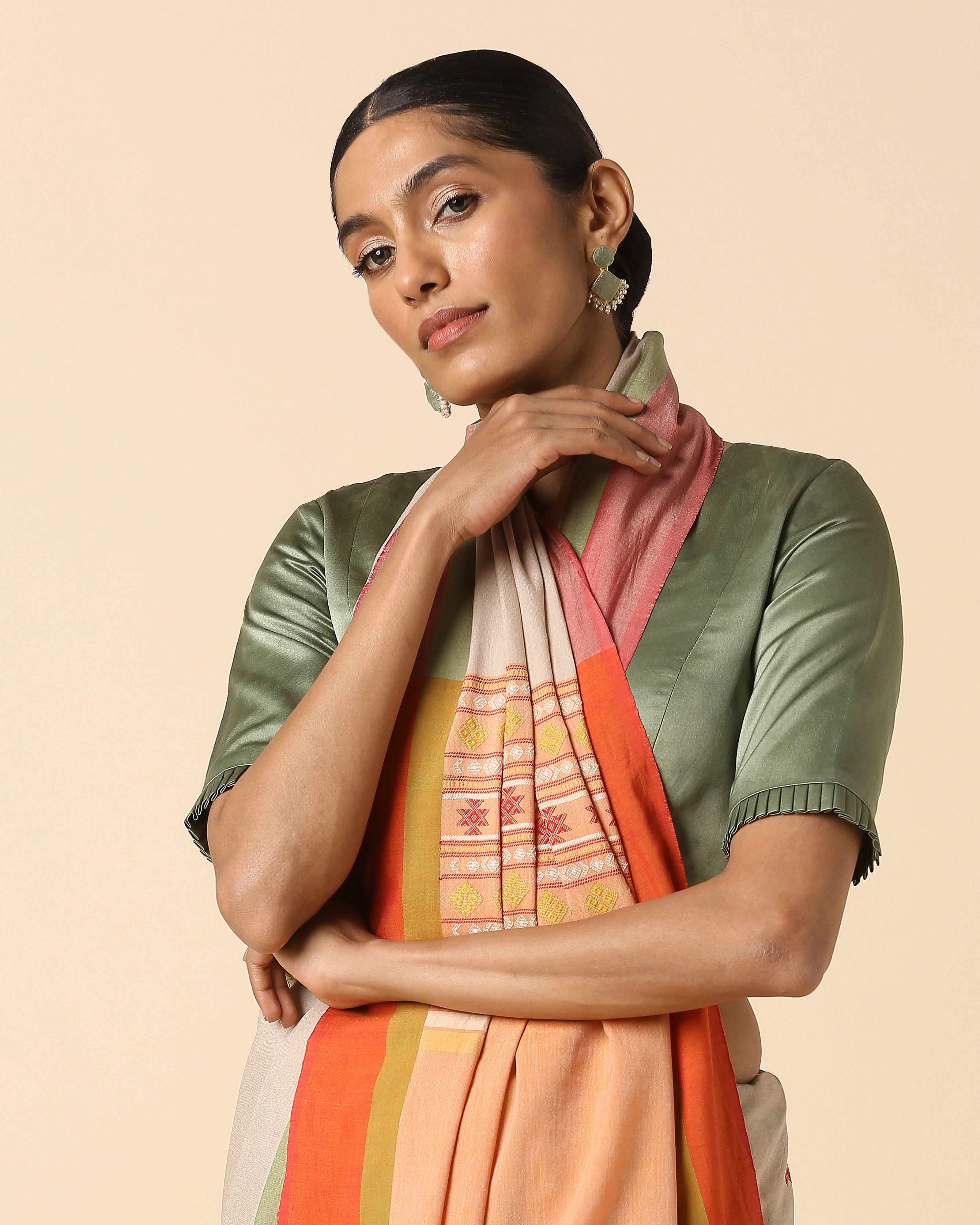 Amun Bhujodi Extra Weft Cotton Saree