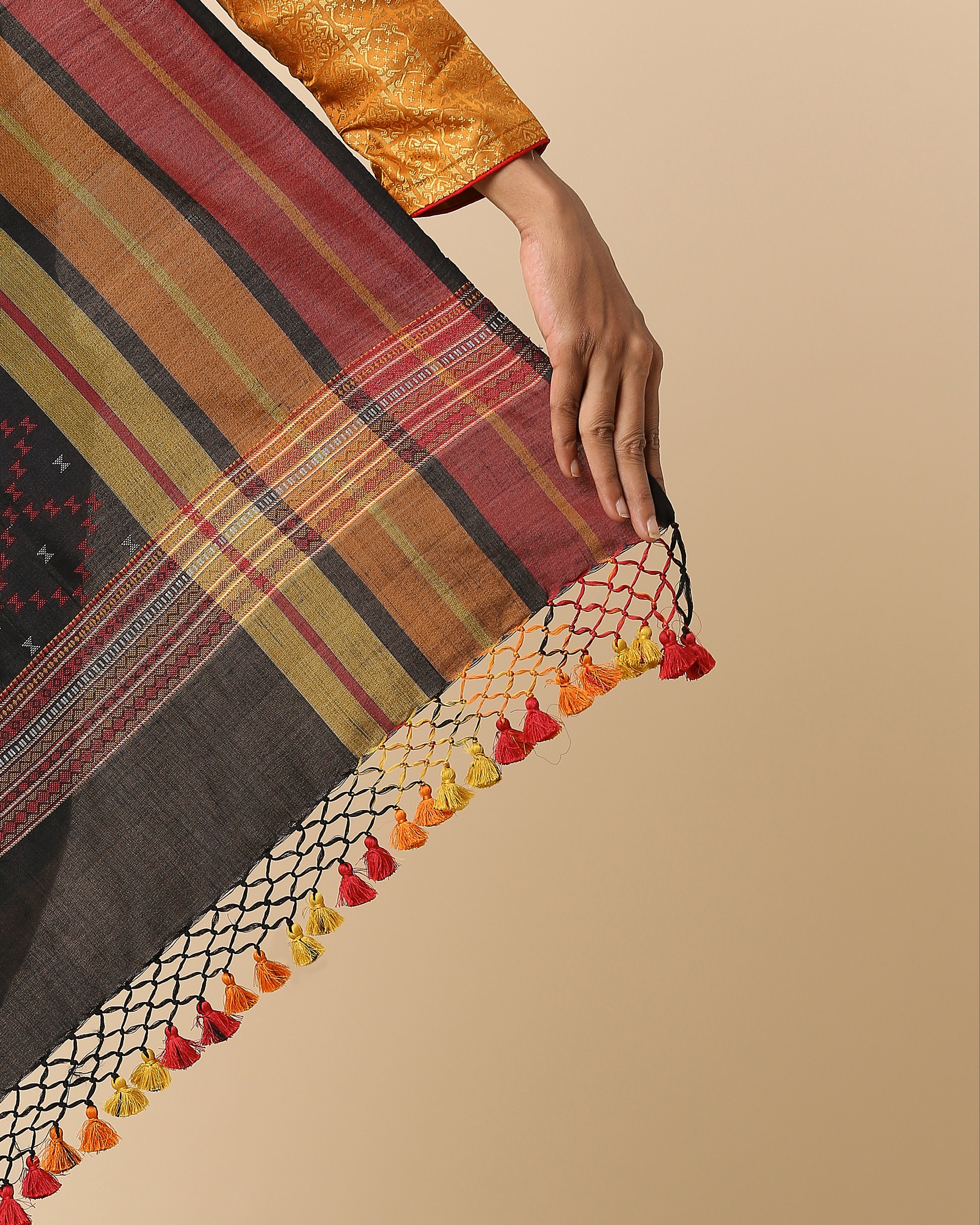 Kalei Bhujodi Extra Weft Cotton Silk Saree