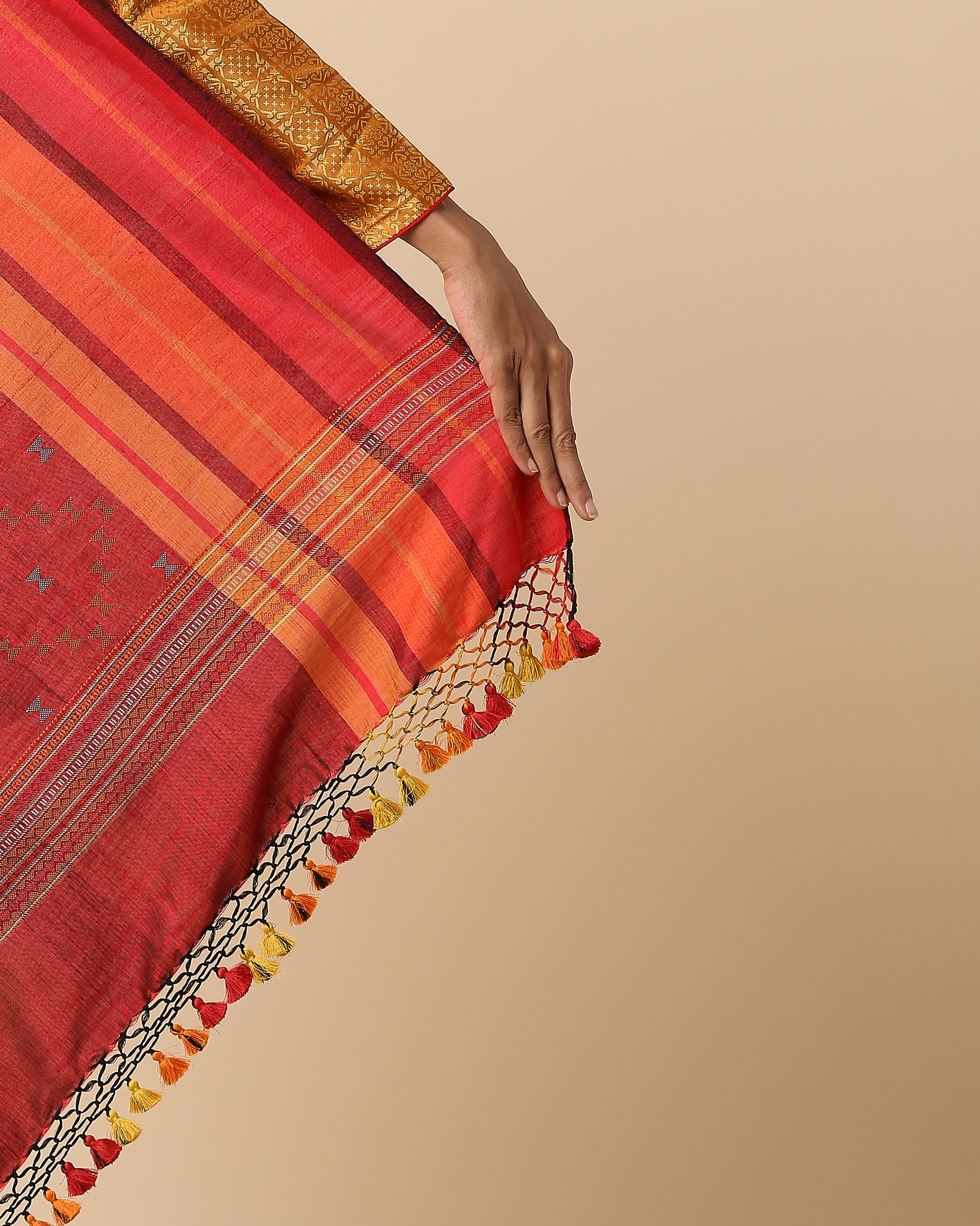 Kalei Bhujodi Extra Weft Cotton Silk Saree