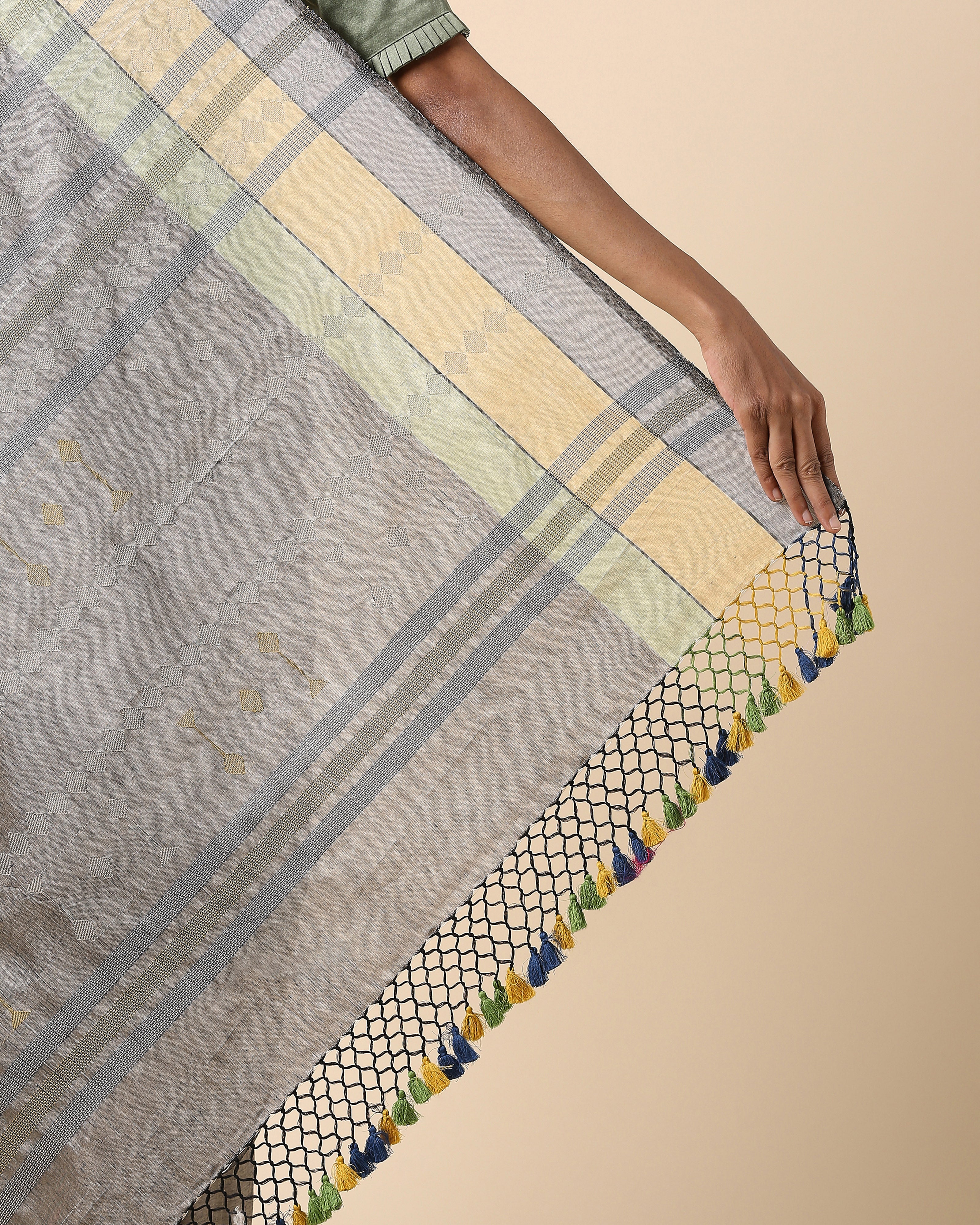 Arbor Bhujodi Extra Weft Cotton Silk Saree