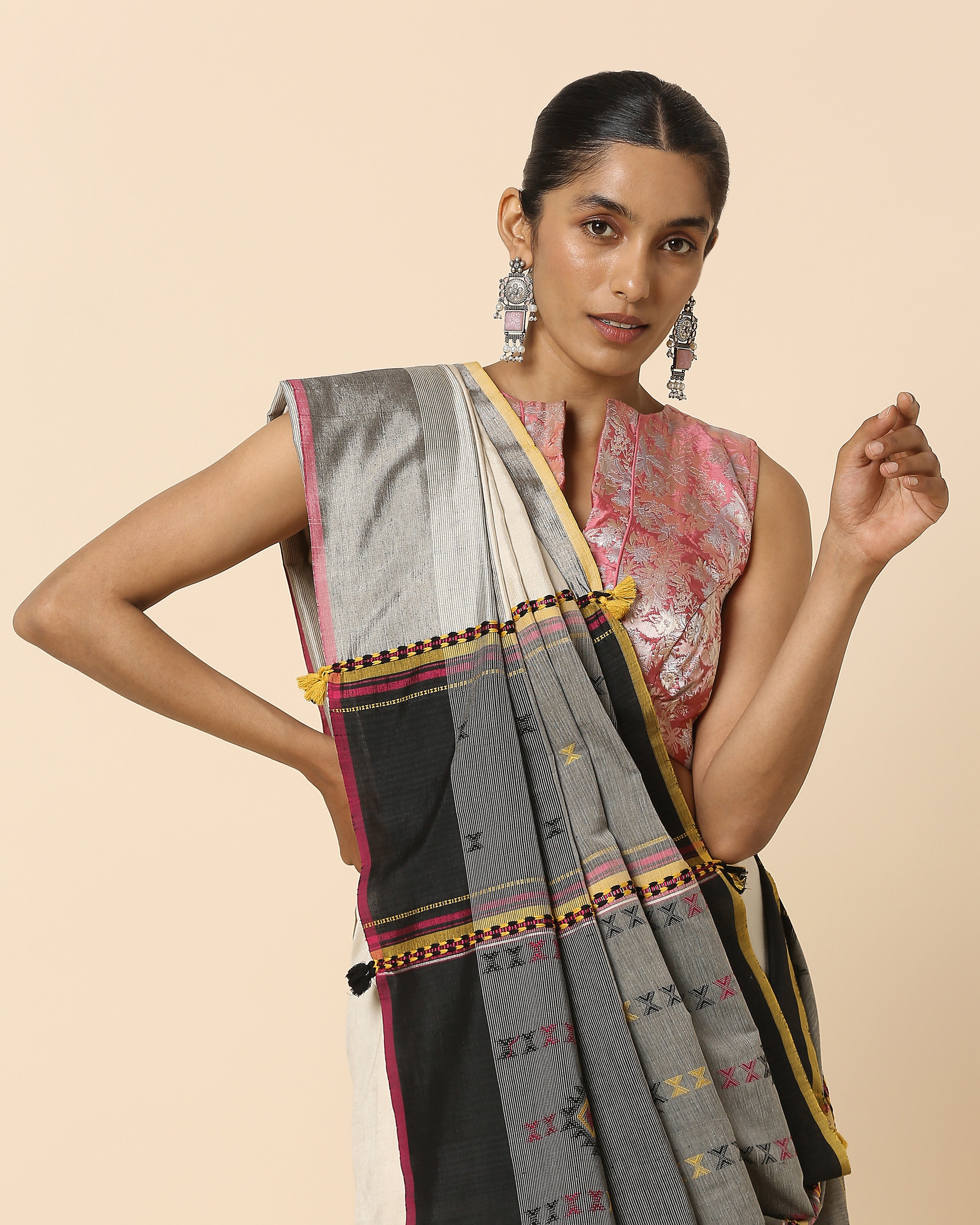 Noah Bhujodi Extra Weft Cotton Silk Saree