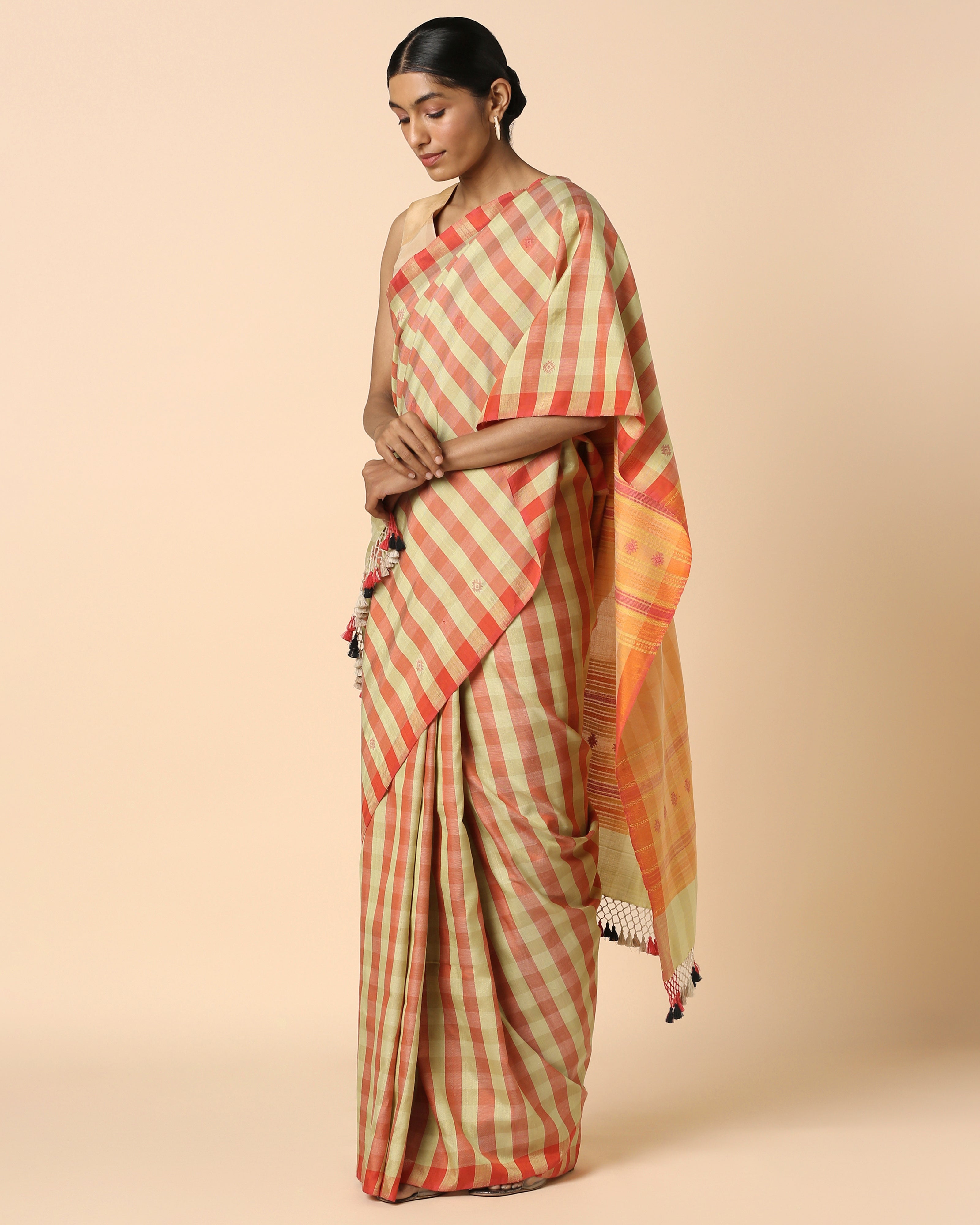 Gyasi Bhujodi Extra Weft Cotton Saree
