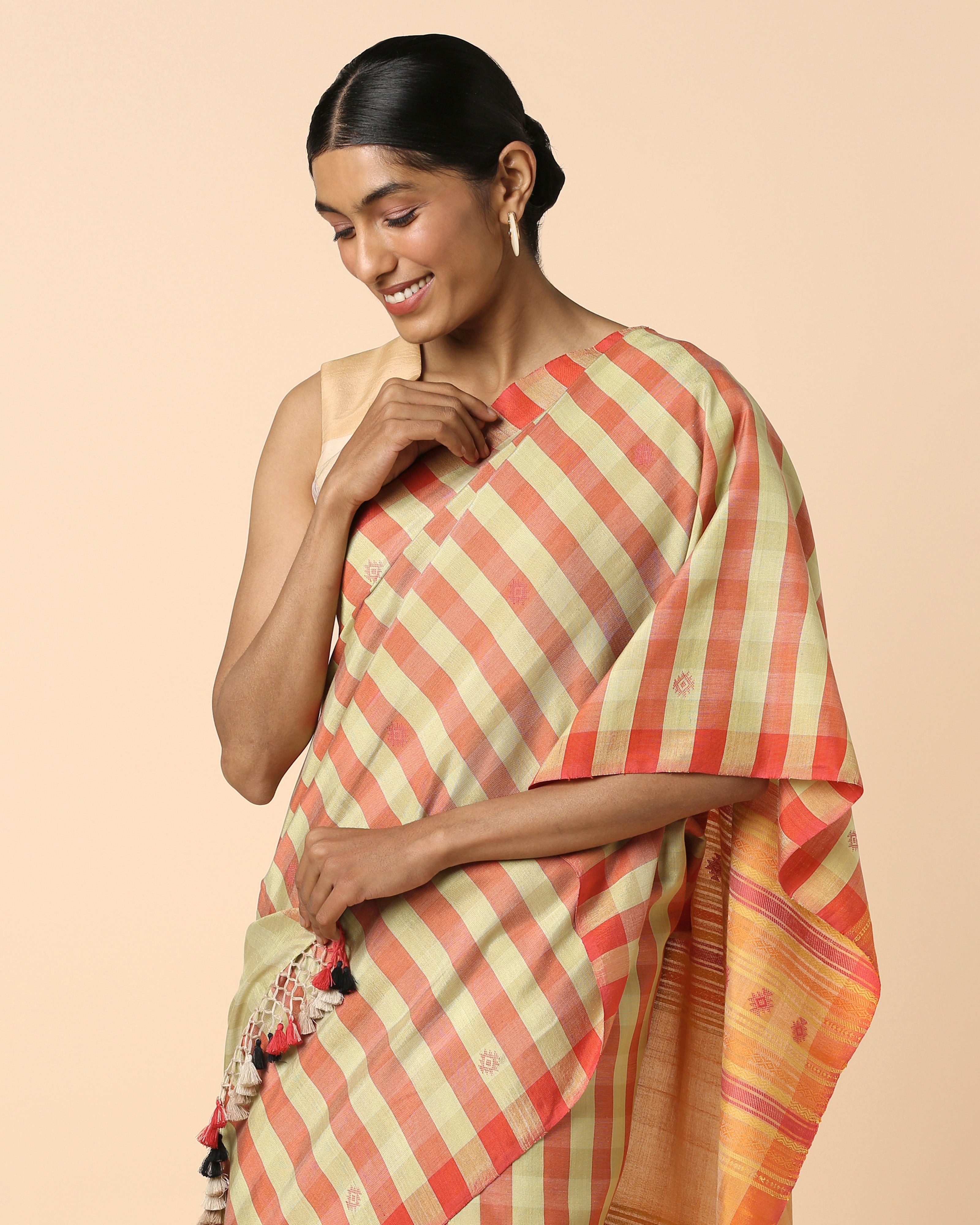 Gyasi Bhujodi Extra Weft Cotton Saree