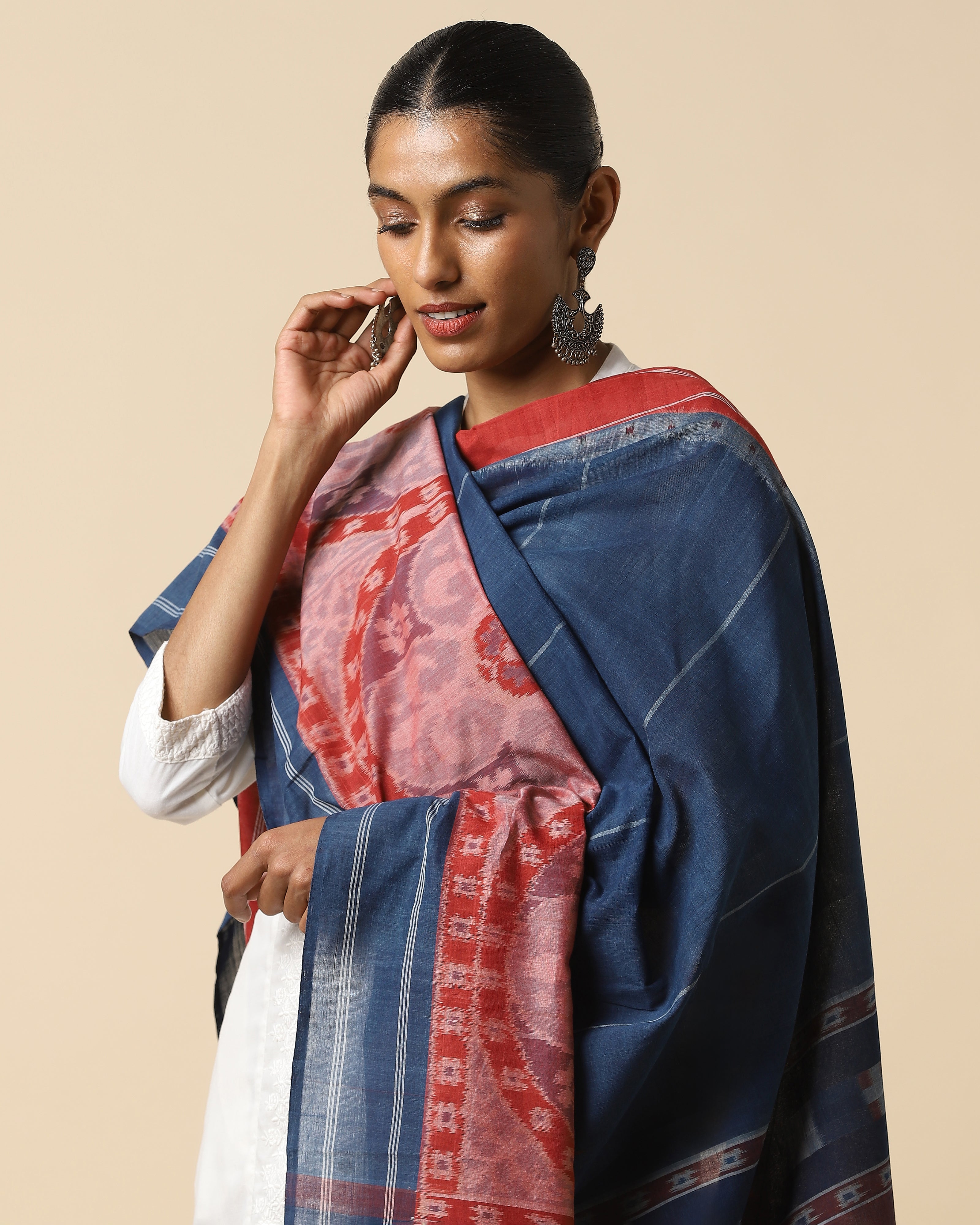 Farida Weft Ikat Cotton Dupatta