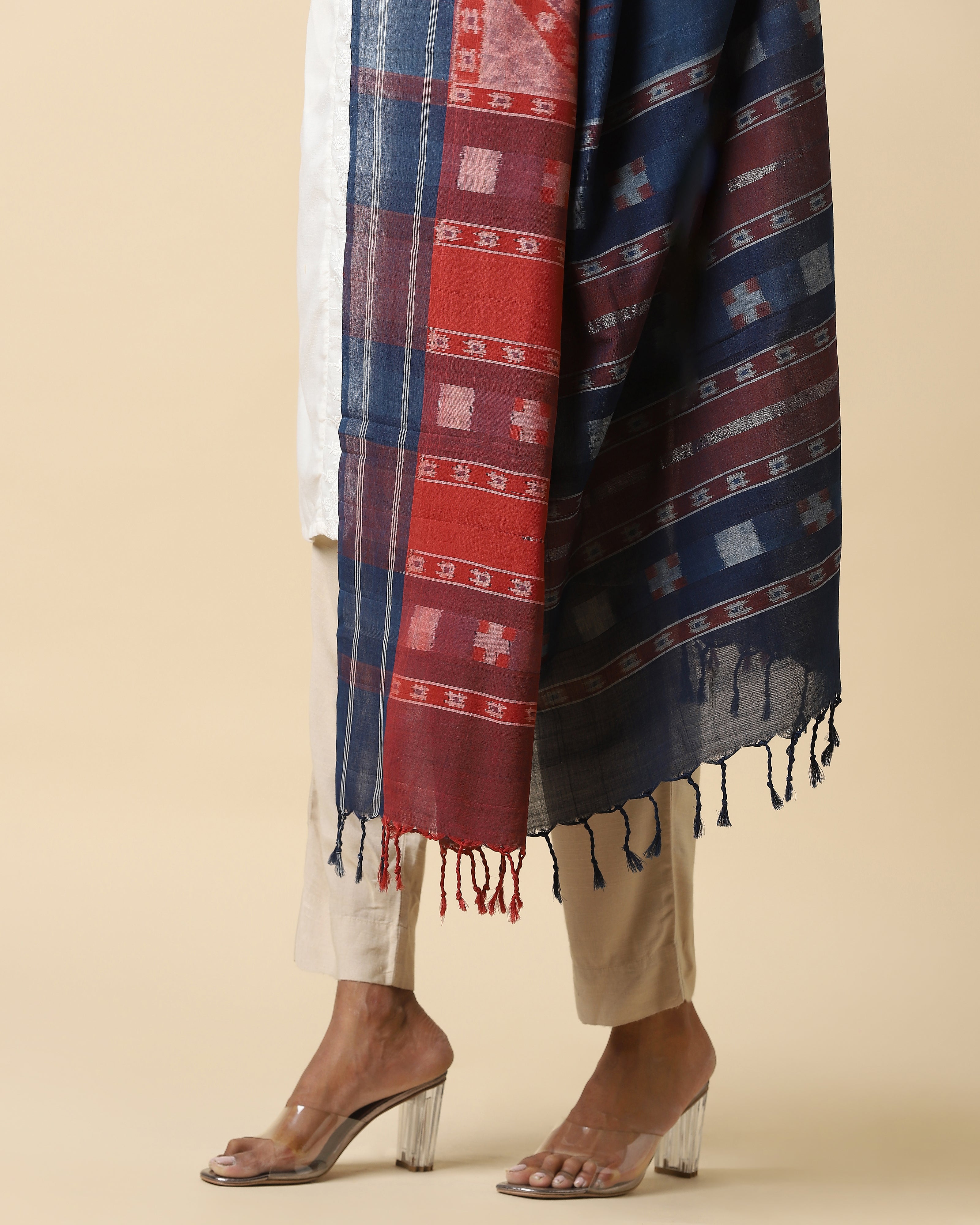 Farida Weft Ikat Cotton Dupatta